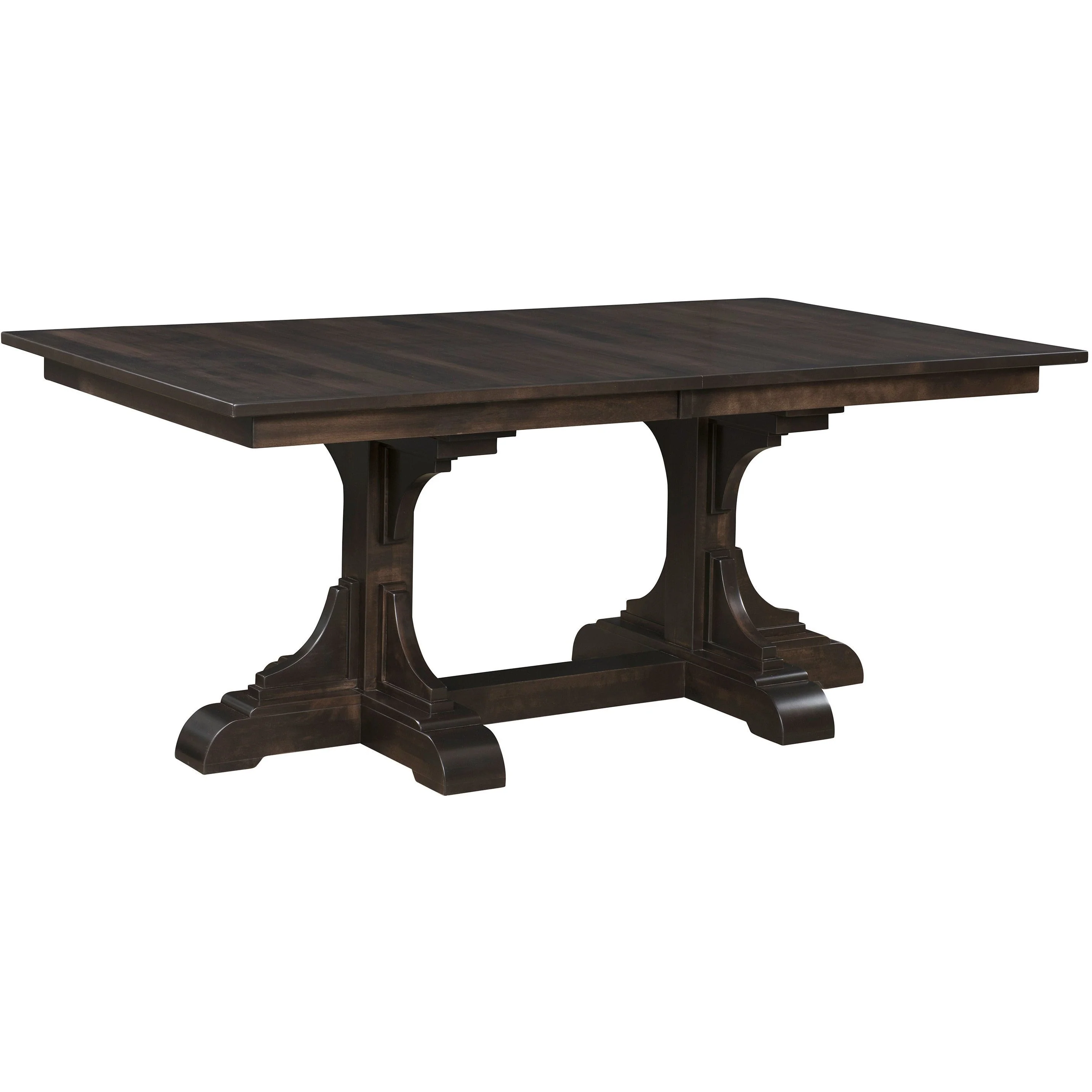 QW Amish Clifford Double Pedestal Table