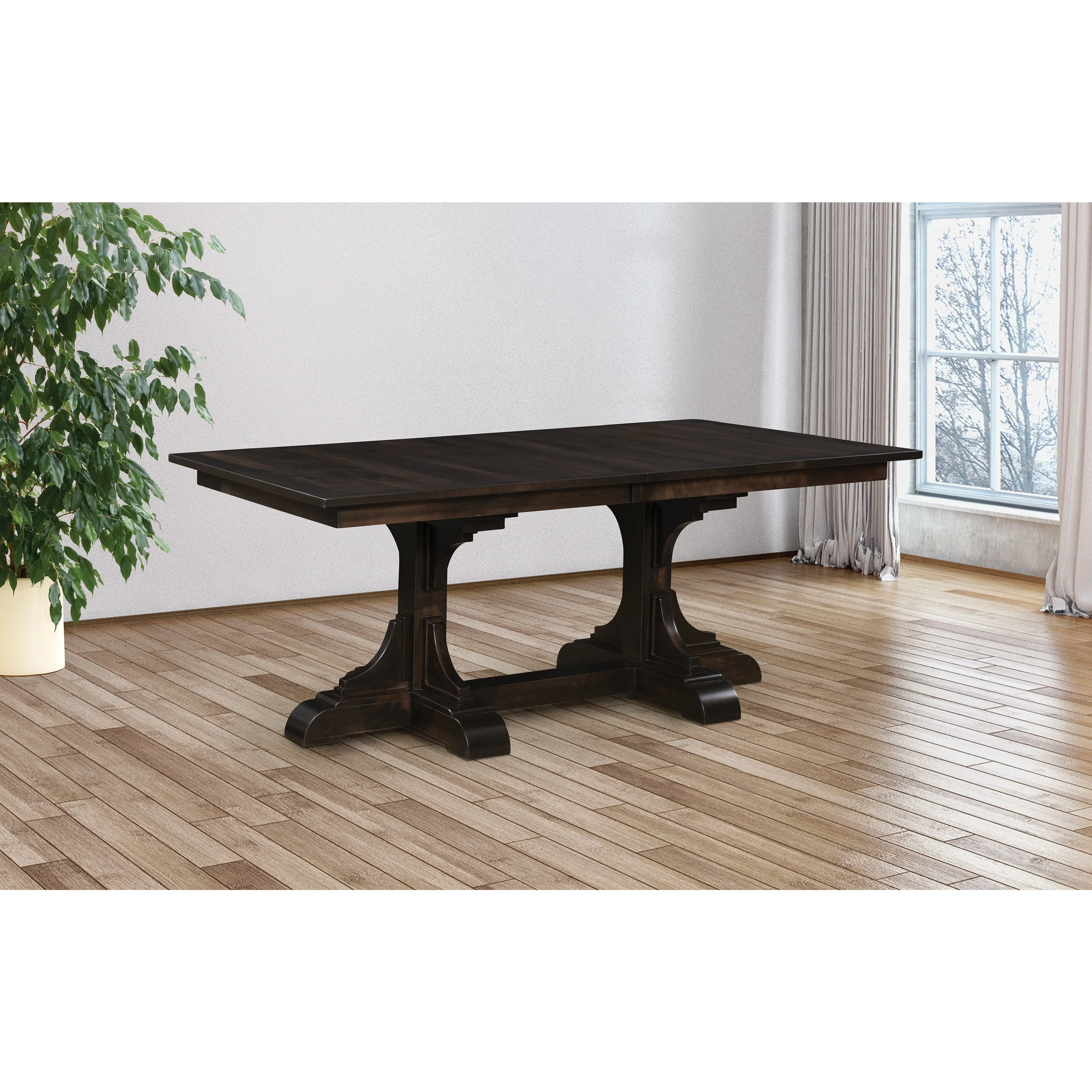 QW Amish Clifford Double Pedestal Table - Image 2