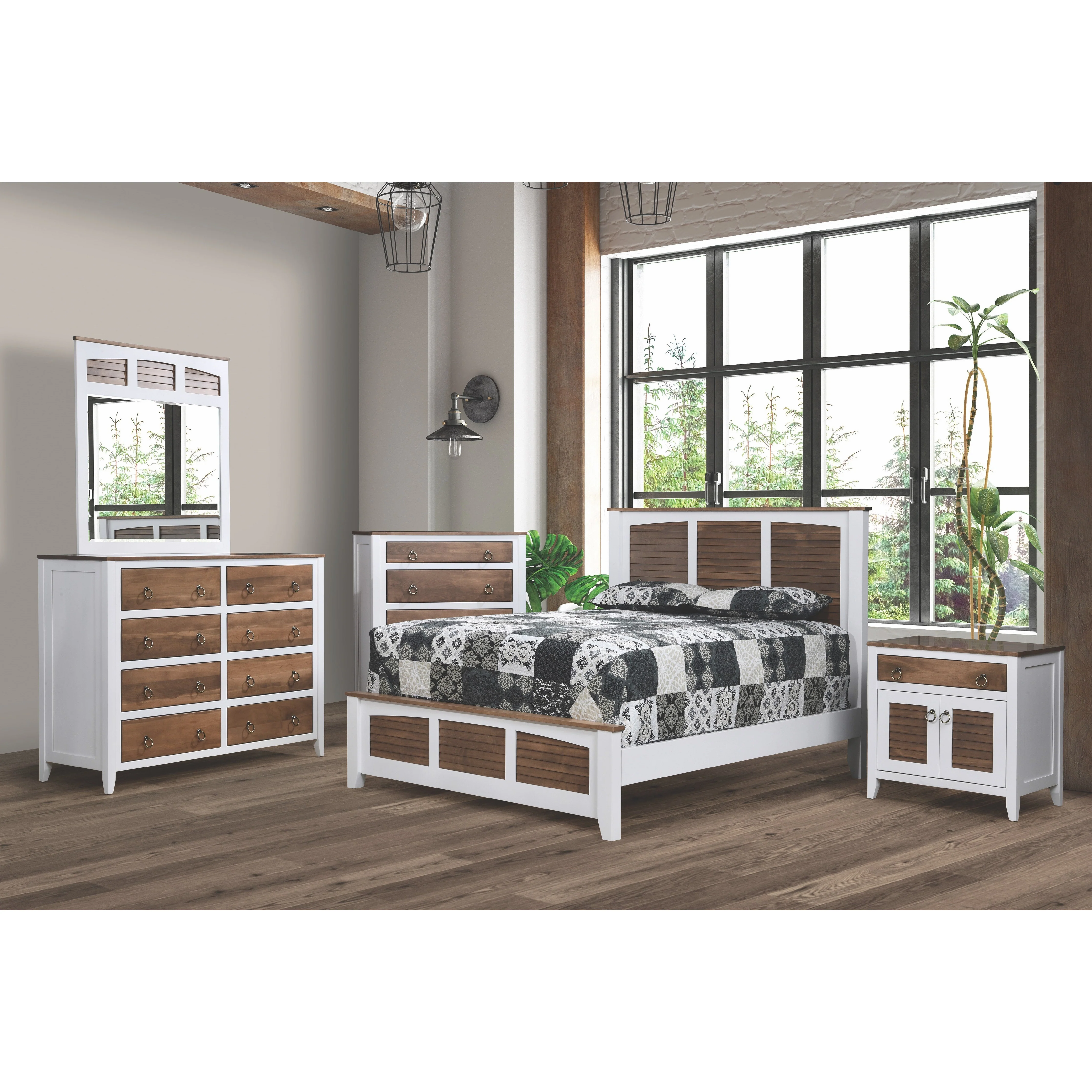 QW Amish Coastal 3 Drawer Nightstand - Image 2