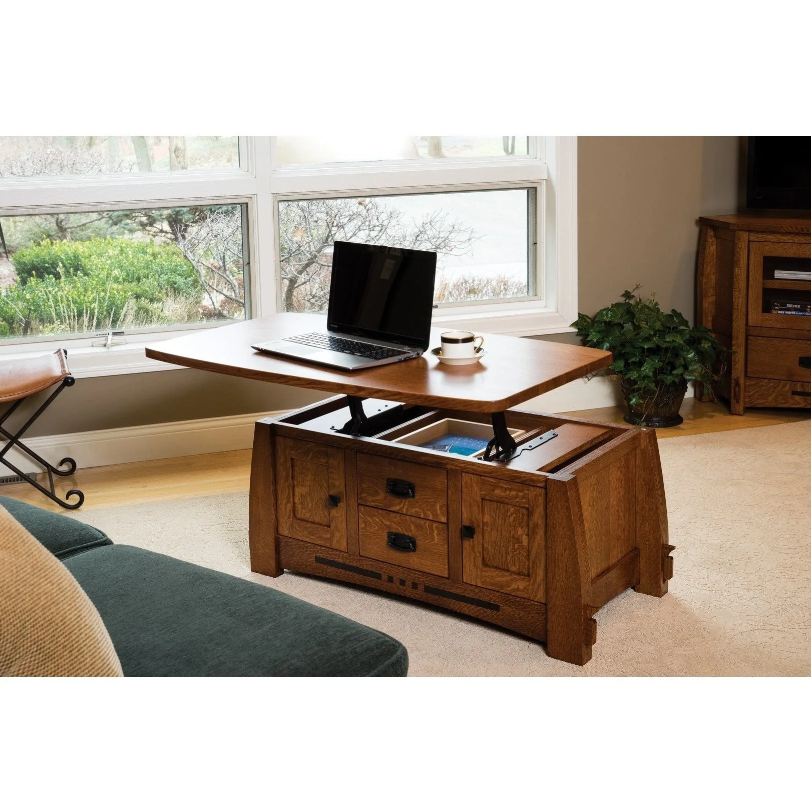 QW Amish Colebrook Coffee Table w/ Lift Lid - Image 3