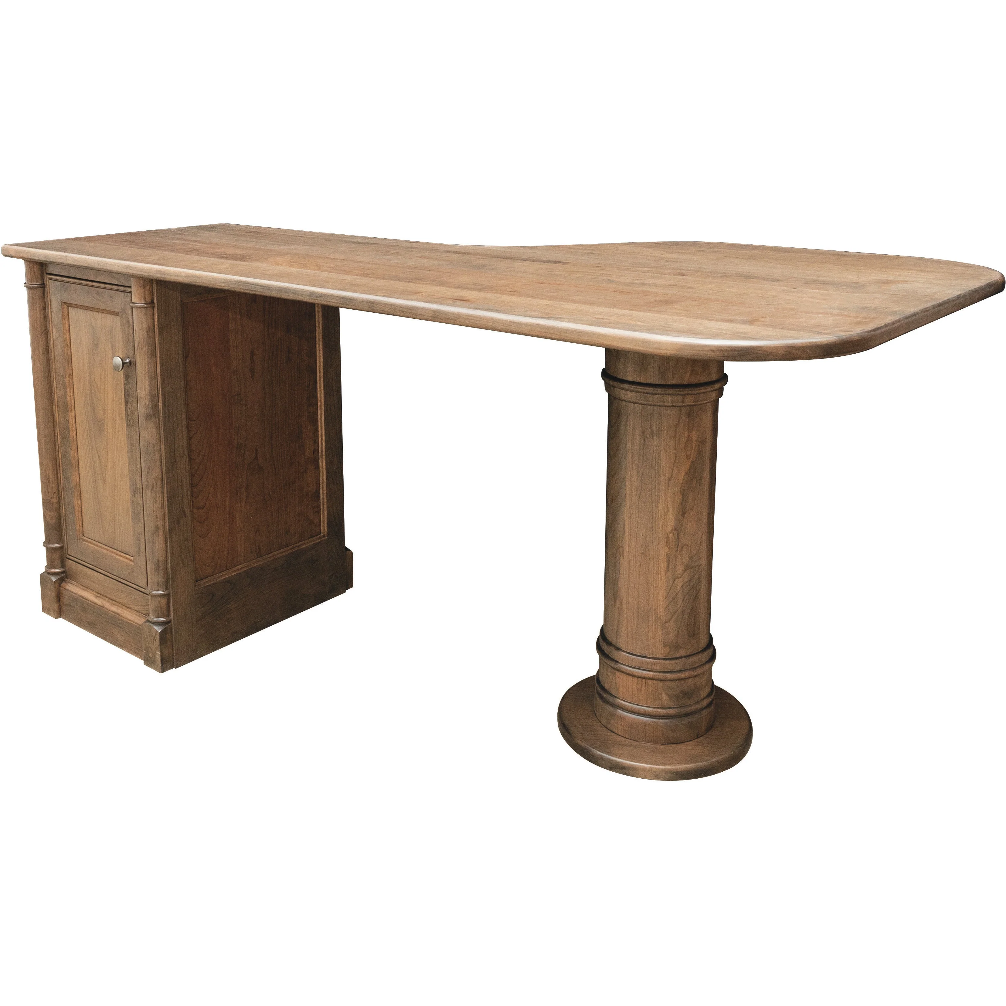 QW Amish Covington Peninsula Desk w/ Credenza & Hutch - Image 3