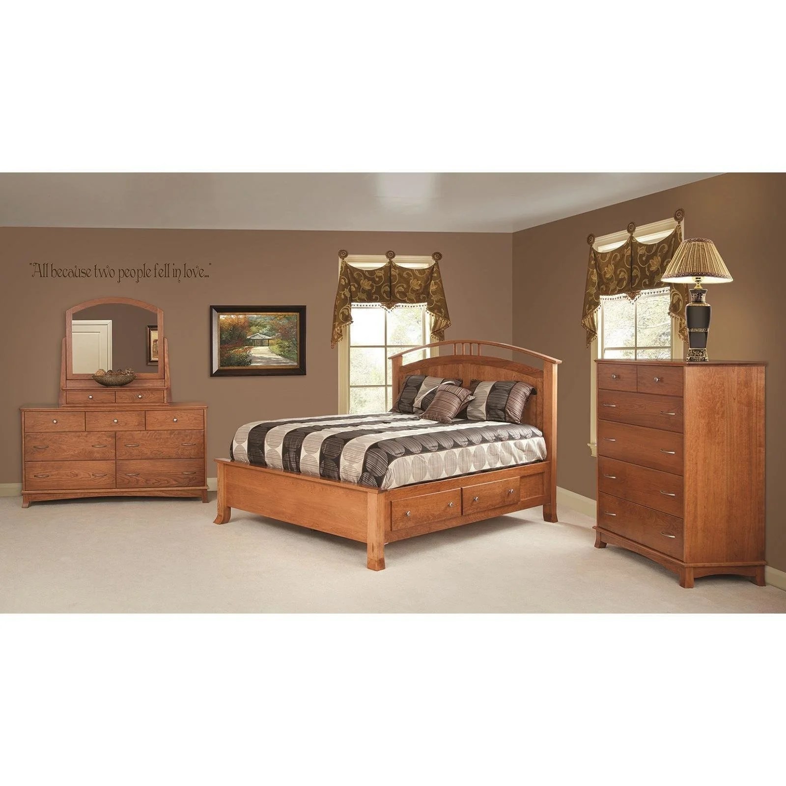 QW Amish Crescent Panel Bed - Image 2