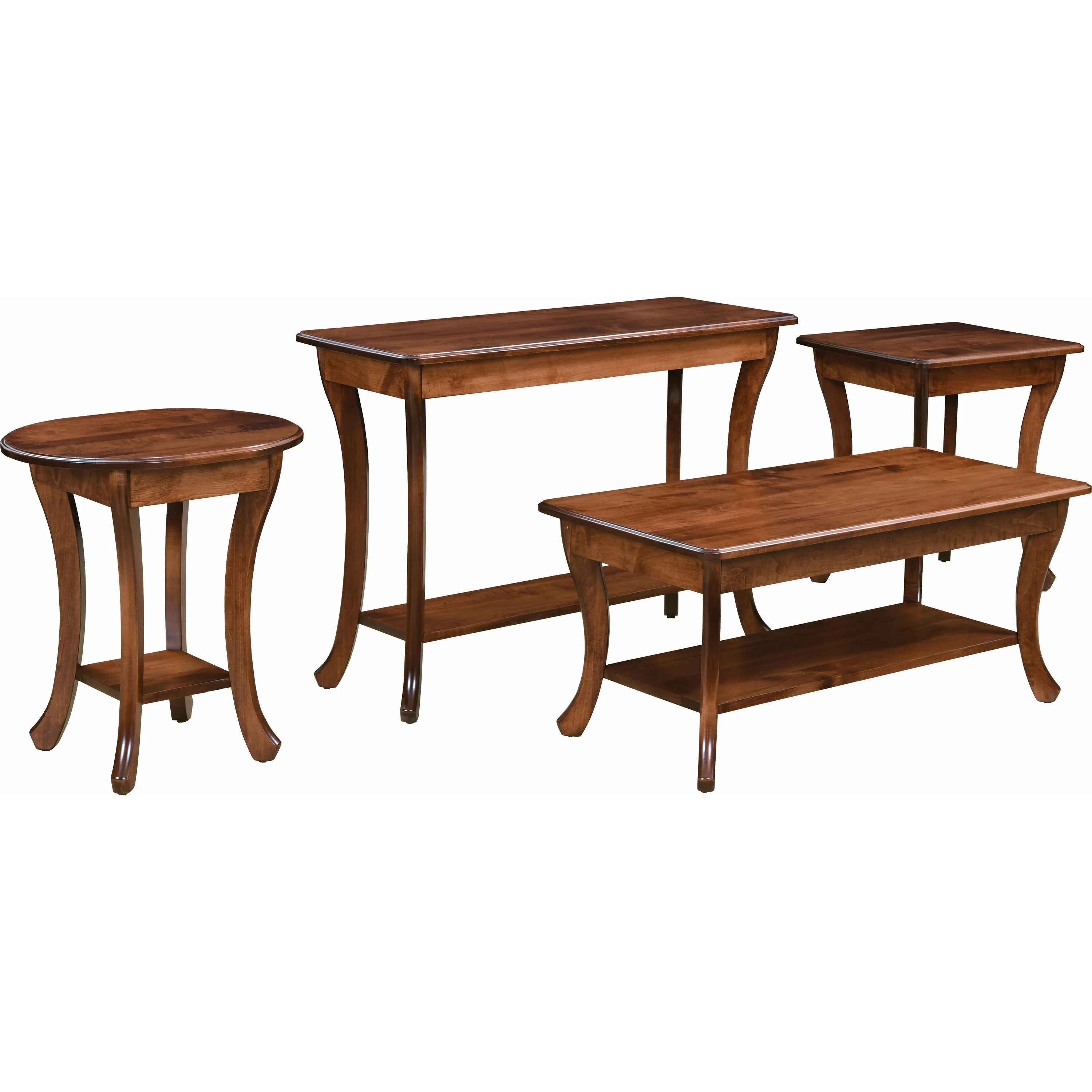 QW Amish Curved Leg End Table - Image 2