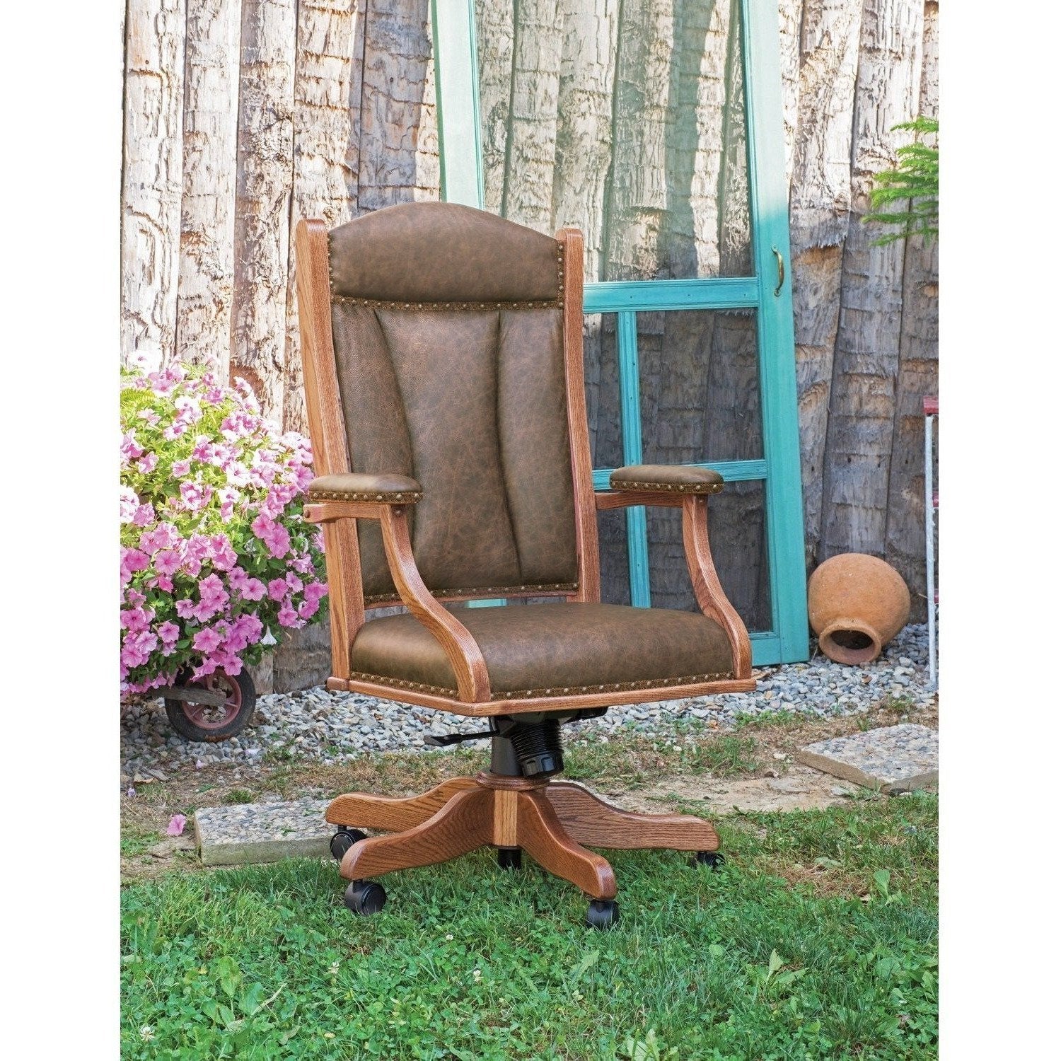 QW Amish Buckeye Desk Chair - Image 3