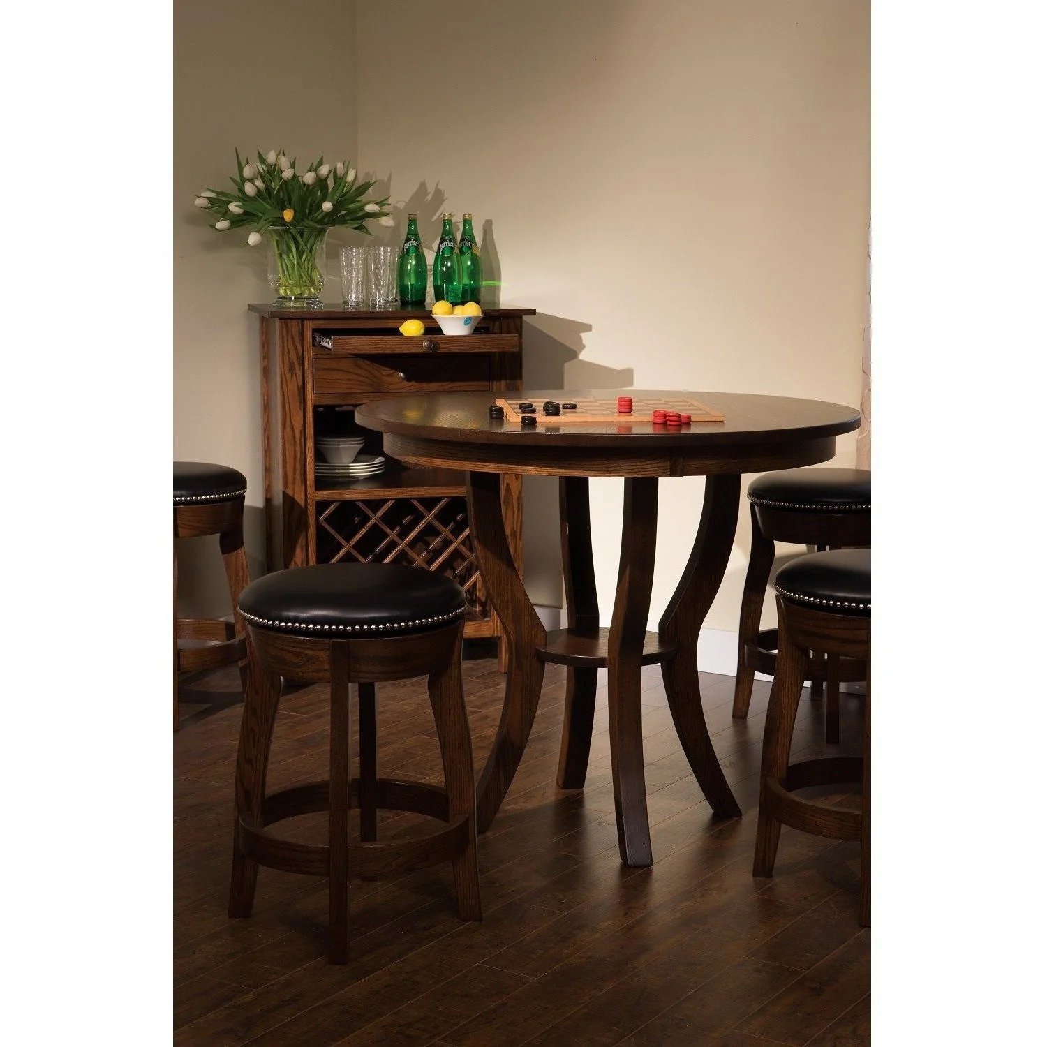 QW Amish Dillon Stool with Padded Seat - Image 2