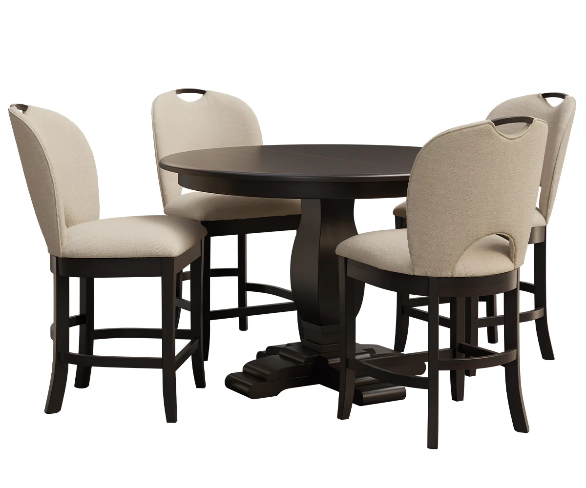 QW Amish Dove Upholstered Bar Chair - Image 2