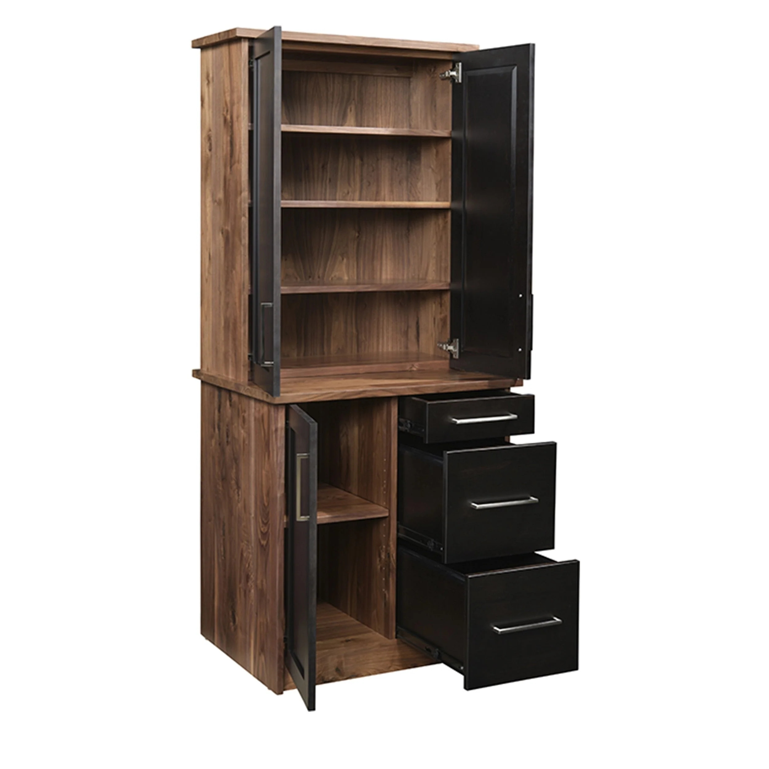 QW Amish Edgewood File Cabinet & Optional Bookcase Top - Image 2