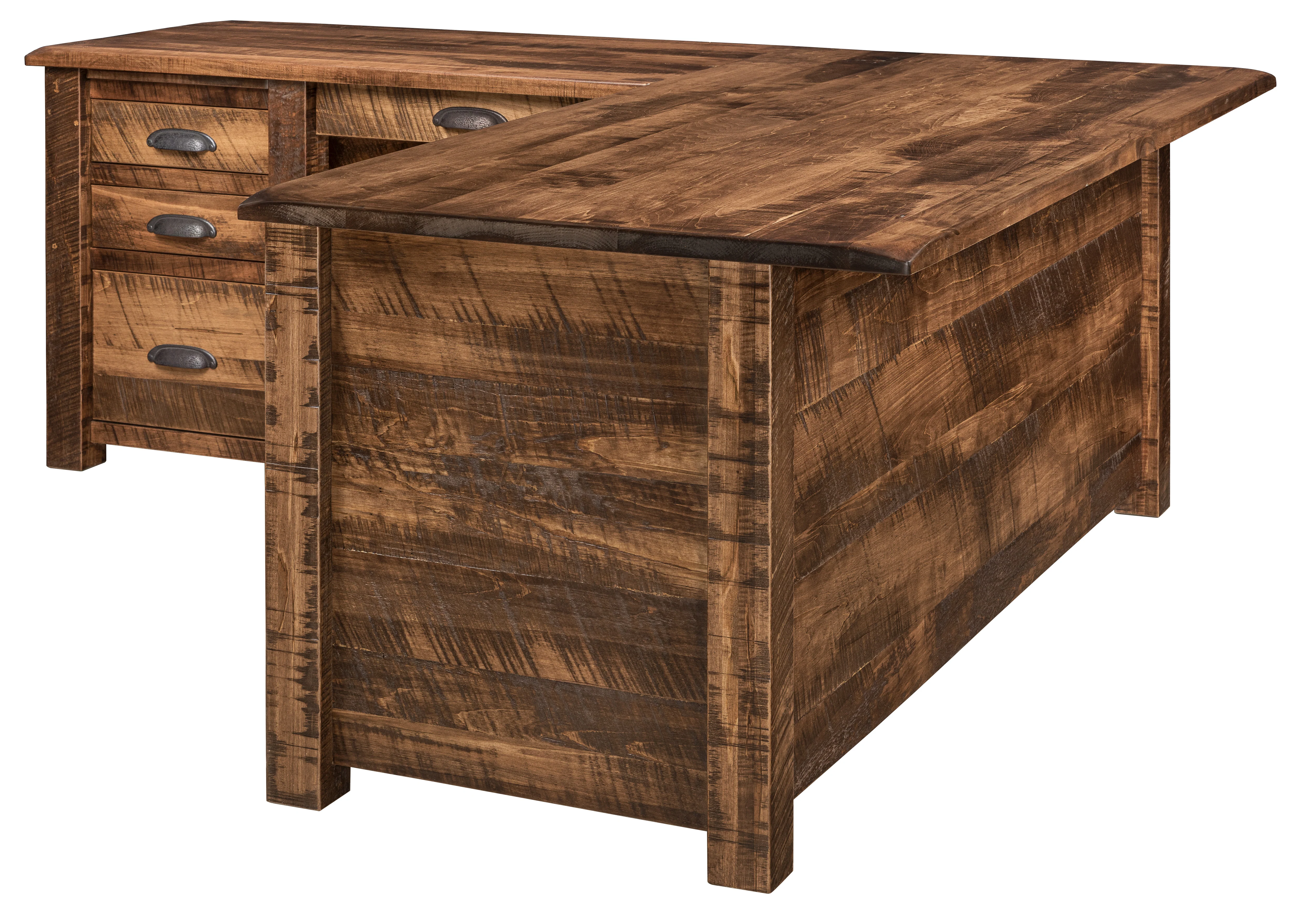 QW Amish El Paso L-Shaped Desk with Optional Hutch - Image 2