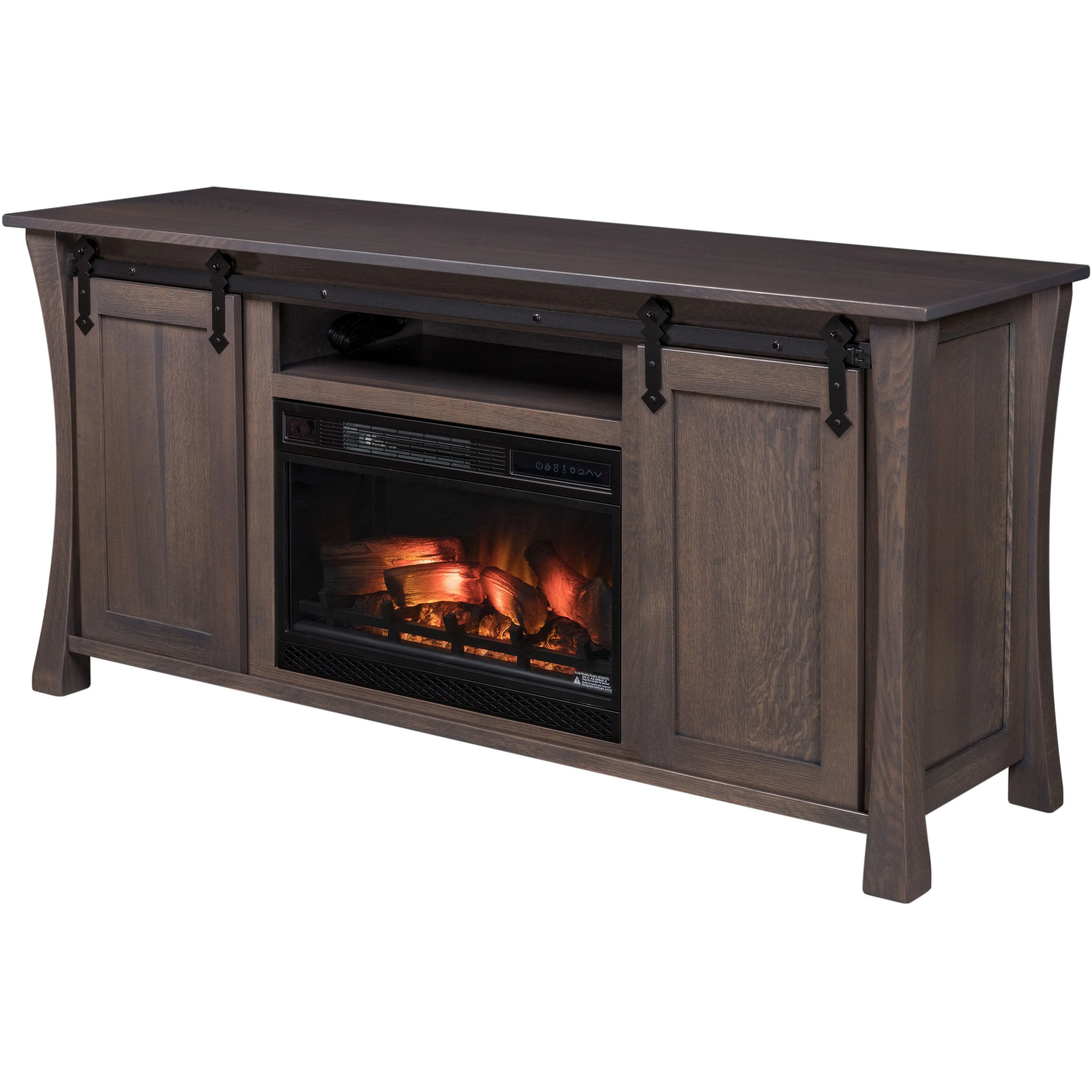 QW Amish Eldorado Fireplace Media Console