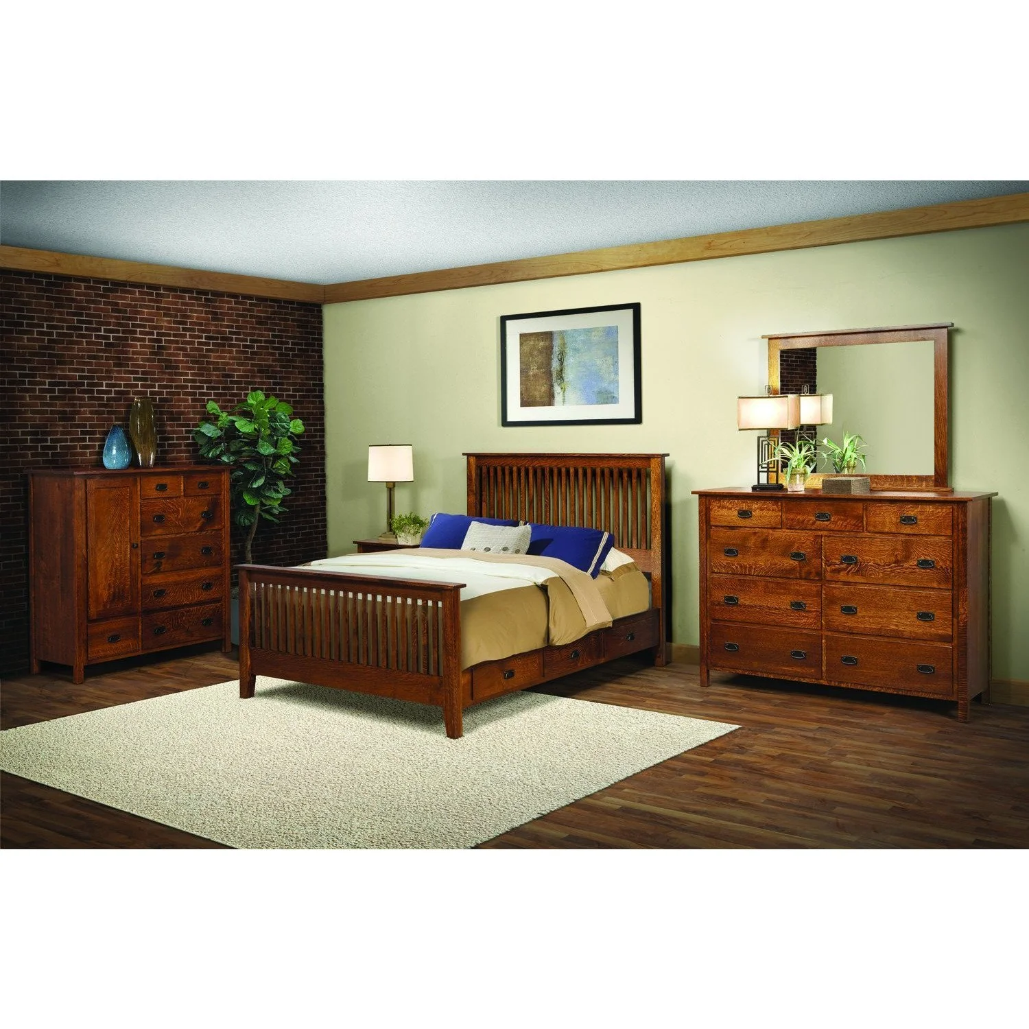 QW Amish Elkins Bed with Storage Option - Image 4
