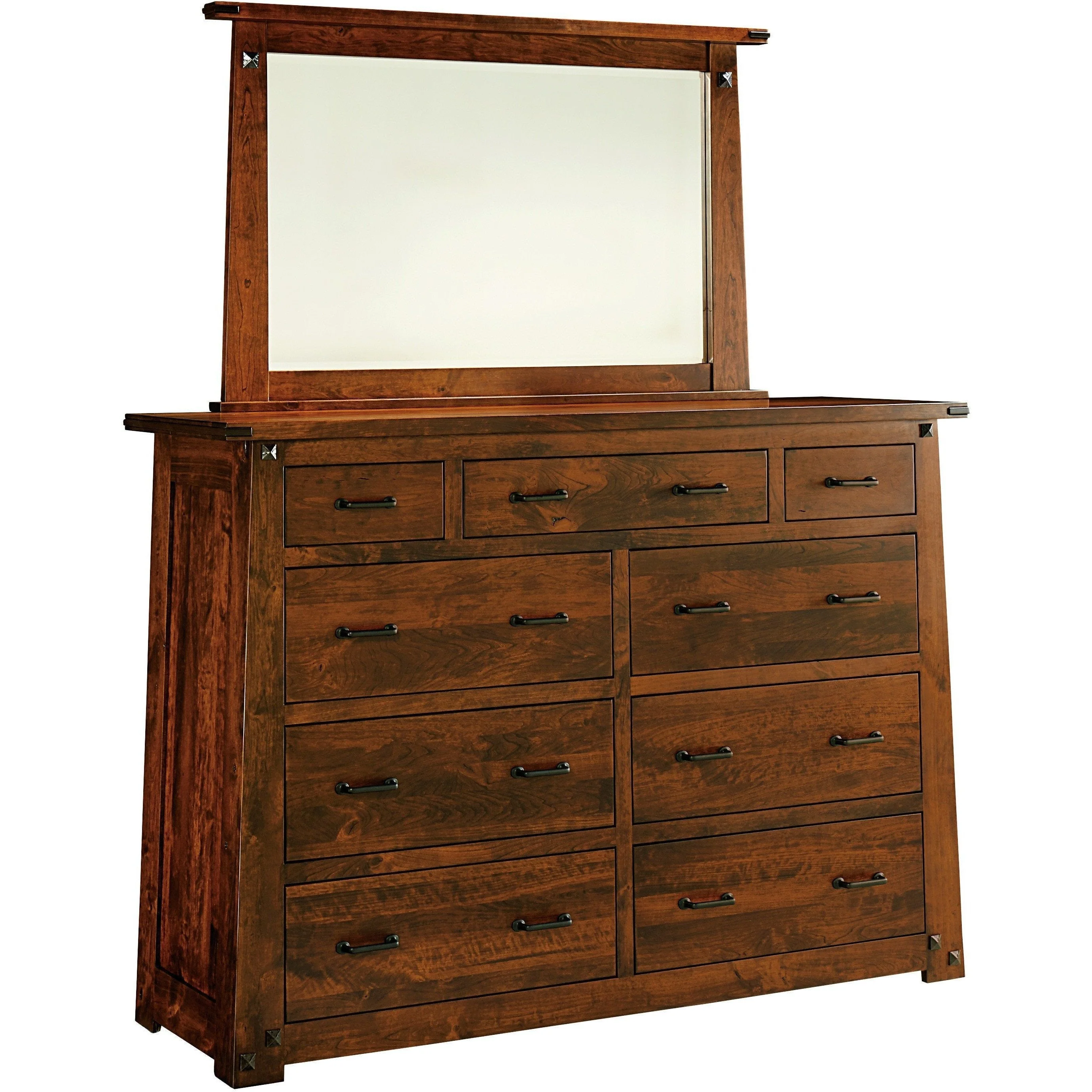 QW Amish Encada 9 Drawer Dresser & Optional Mirror
