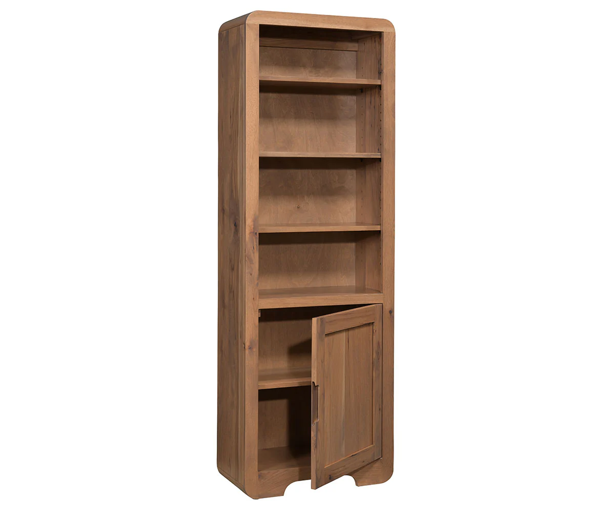 QW Amish Europa Bookcase with Door 24"x72" - Image 2