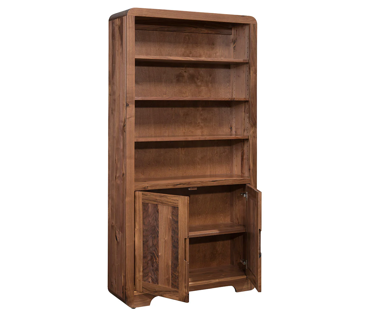 QW Amish Europa Bookcase with Doors 36x72 - Image 2