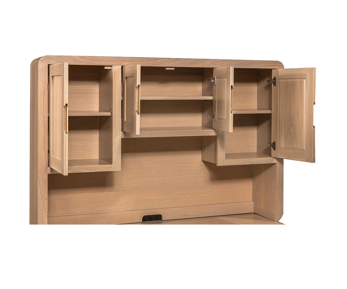 QW Amish Europa Double Pedestal Desk w/ Optional Hutch - Image 2