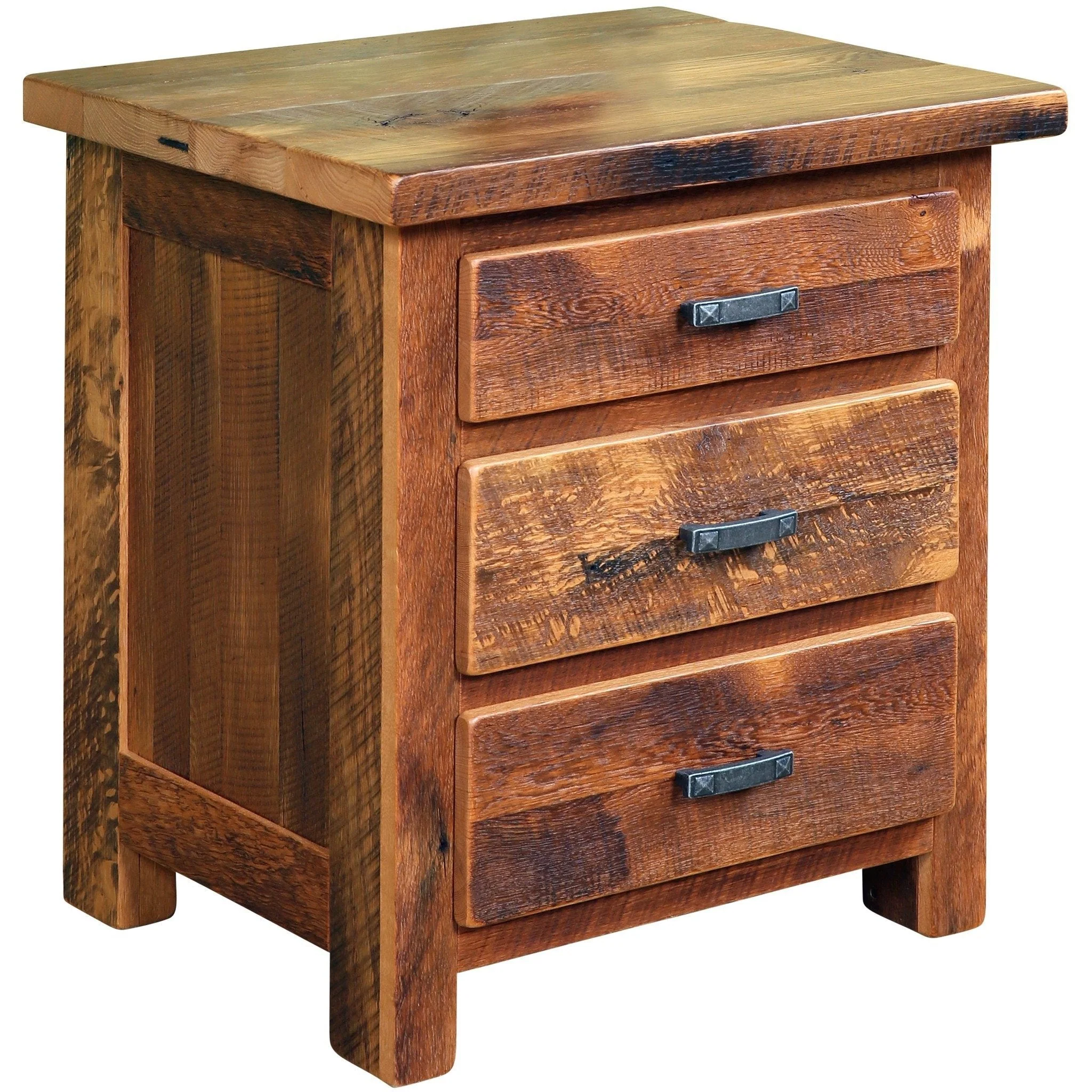 QW Amish Farmhouse Reclaimed Barnwood Nightstand