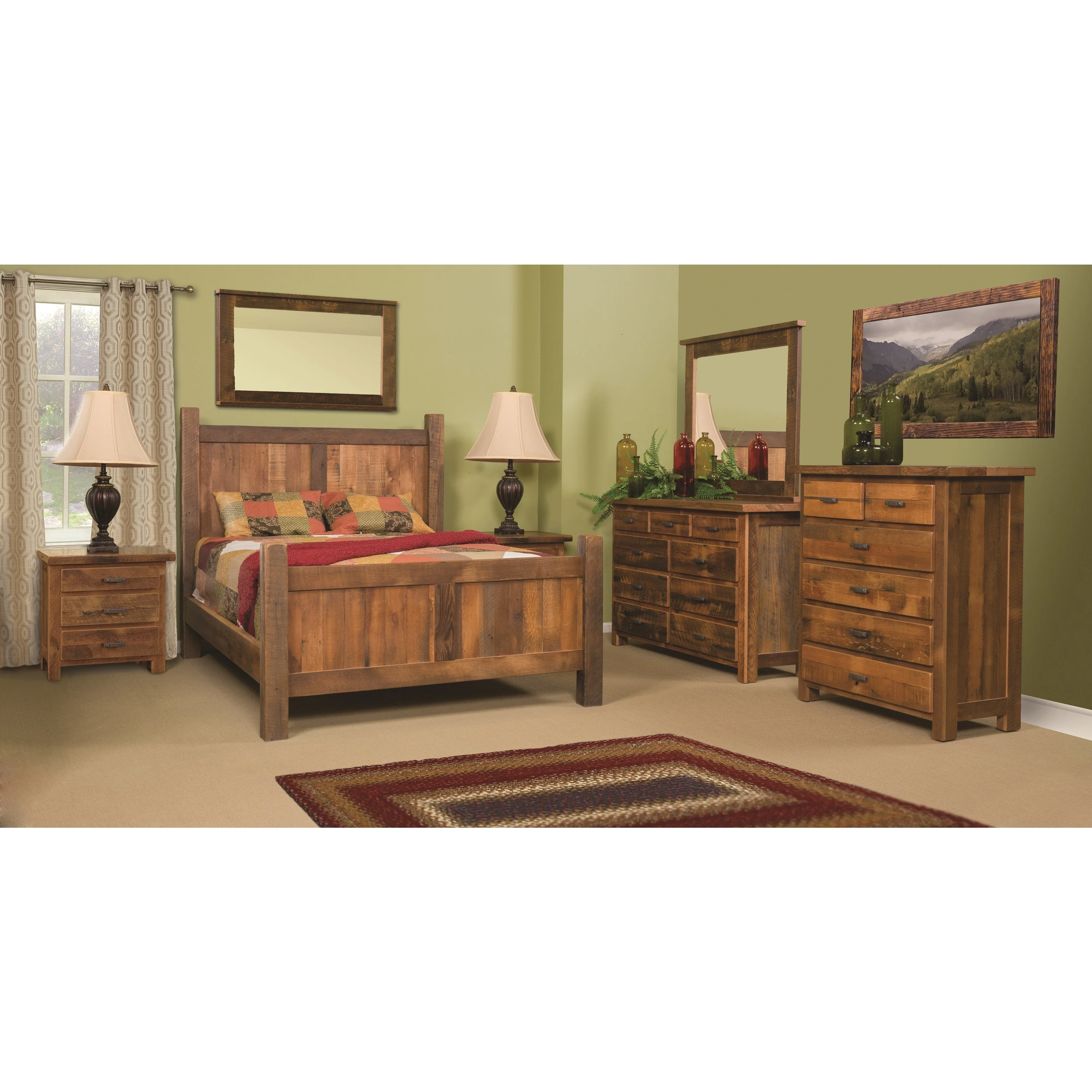 QW Amish Farmhouse Reclaimed Barnwood Nightstand - Image 2