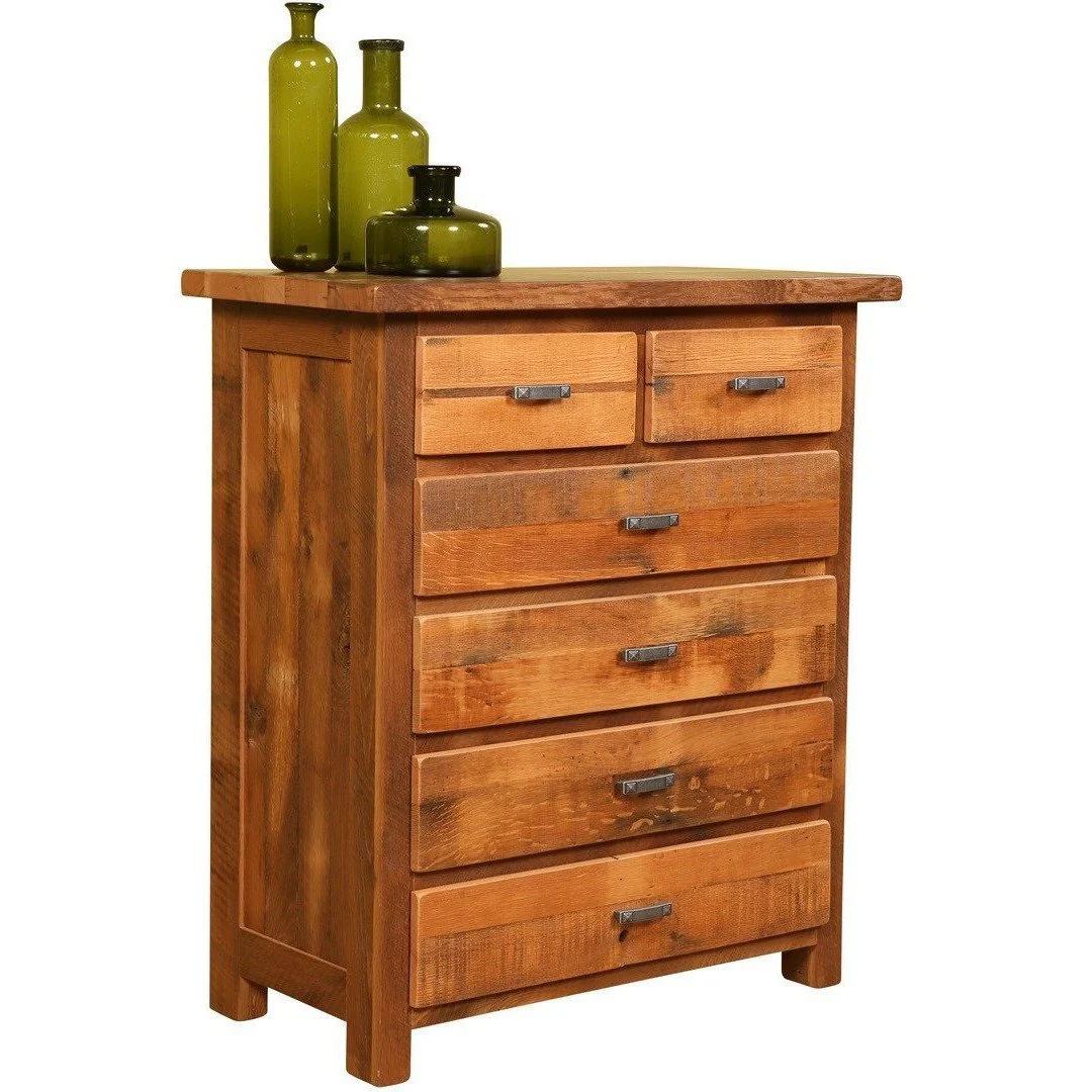 QW Amish Farmhouse Reclaimed Barnwood Chest of Drawers