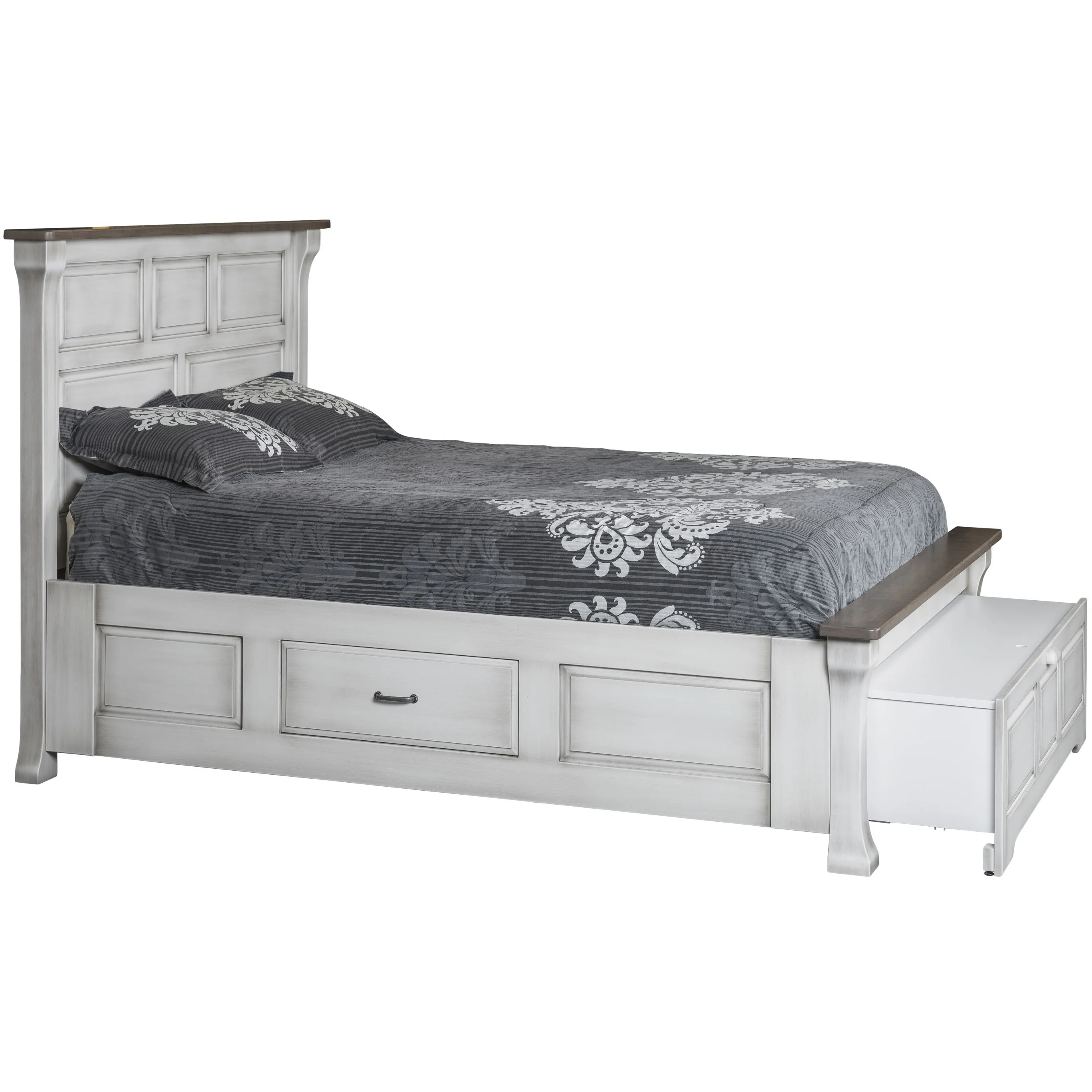 QW Amish Farmington Bed w/ Pullout Footboard - Image 2