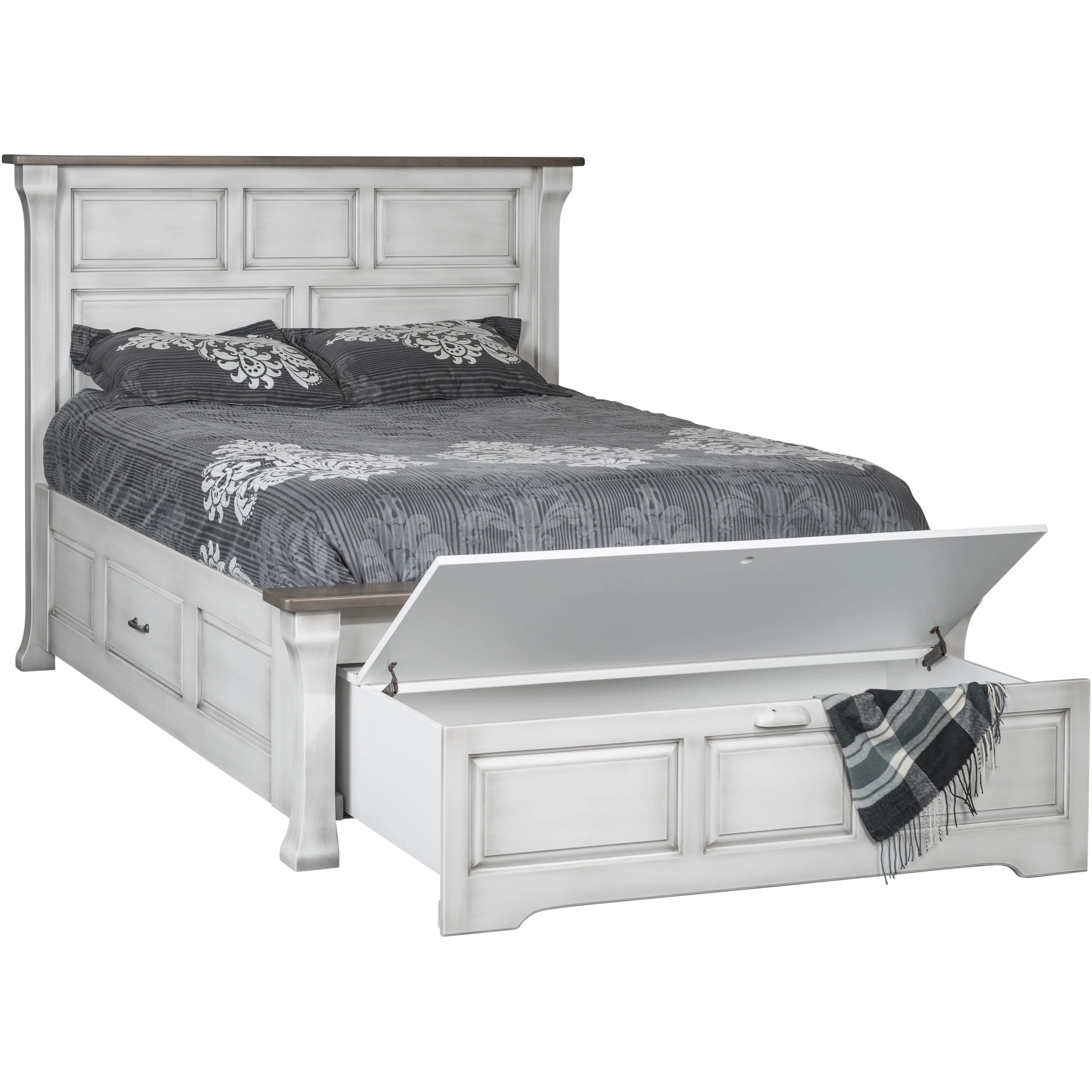 QW Amish Farmington Bed w/ Pullout Footboard - Image 3