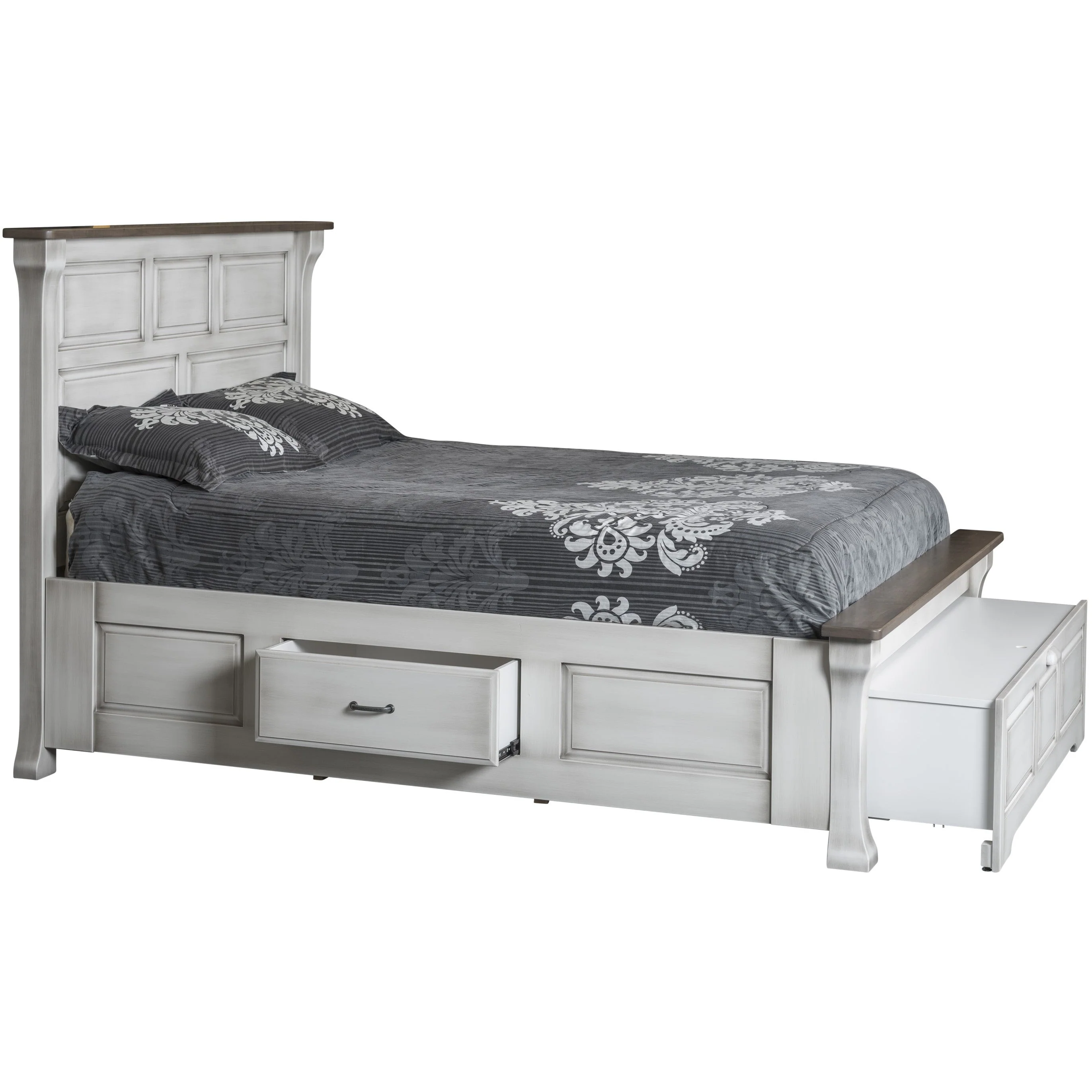 QW Amish Farmington Bed w/ Pullout Footboard - Image 4