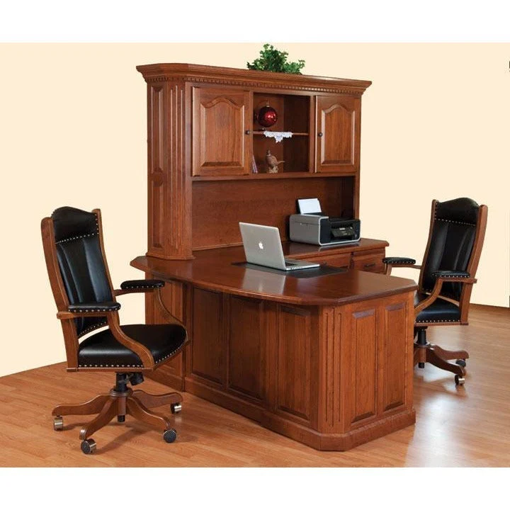 QW Amish Fifth Avenue L-Shape Desk with Optional Hutch - Image 2