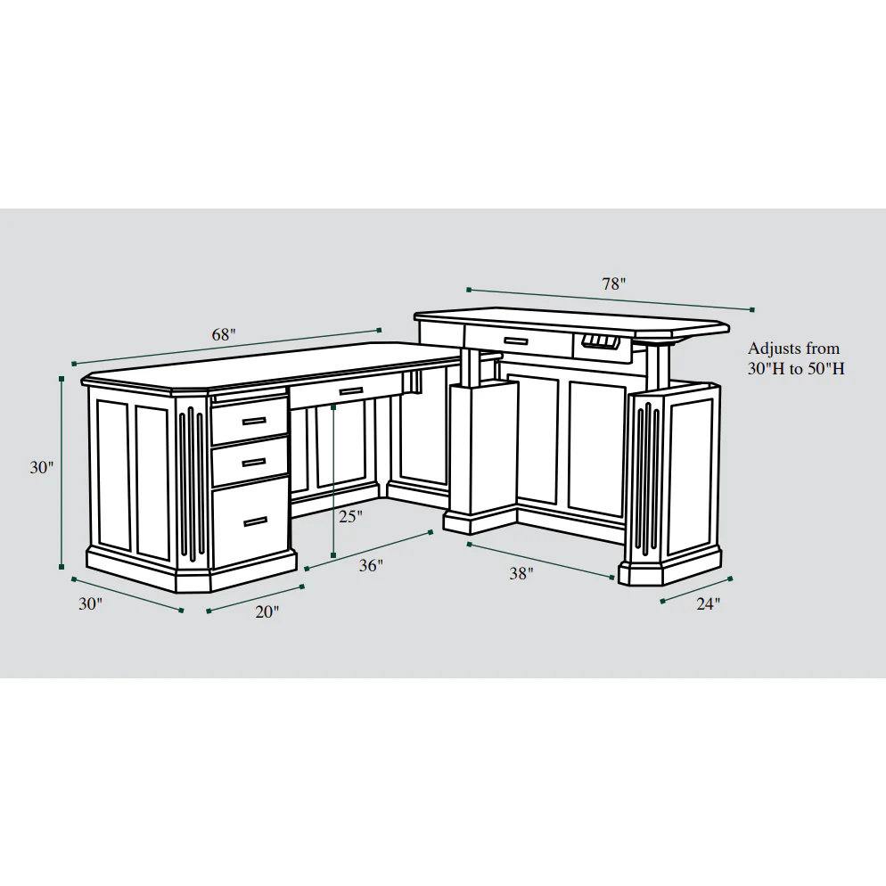 QW Amish Fifth Avenue L-Shape w/ Lift Return - Image 3