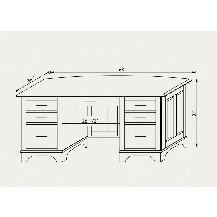 QW Amish Finley Executive Desk - Image 4