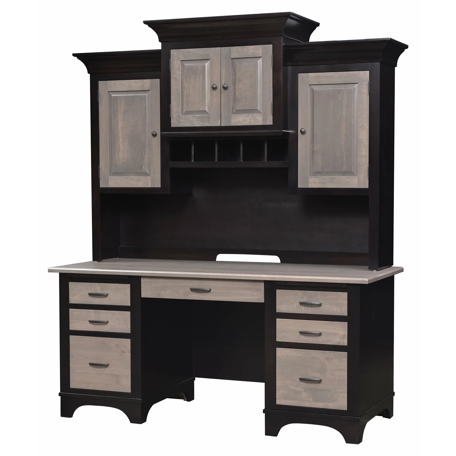 QW Amish Finley Wall Desk with Optional Hutch