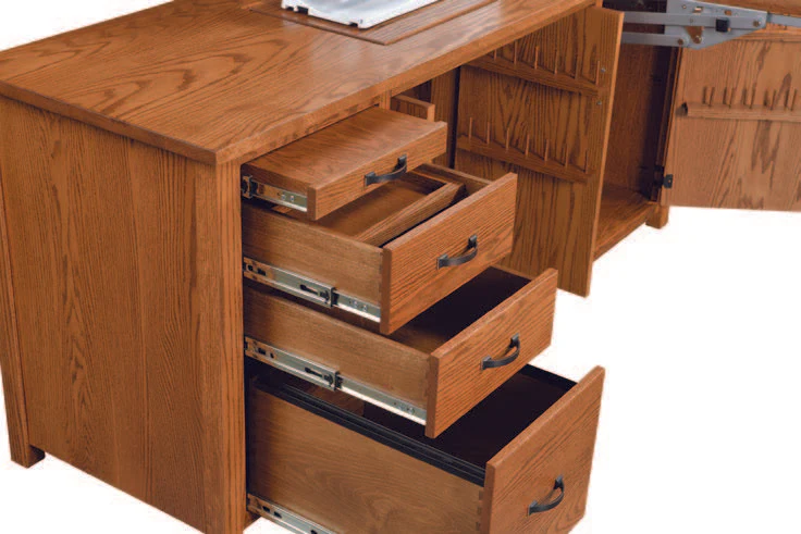 QW Amish 114FT Flat Top Sewing Cabinet - Image 2