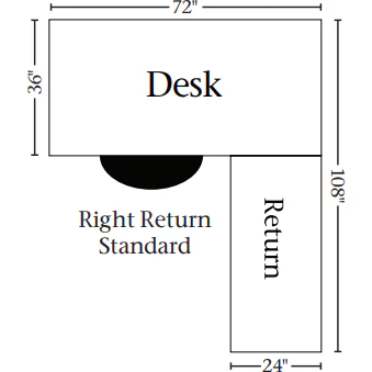 QW Amish Freemont Mission 72"x108" L-Shape Desk with Optional Hutch - Image 3