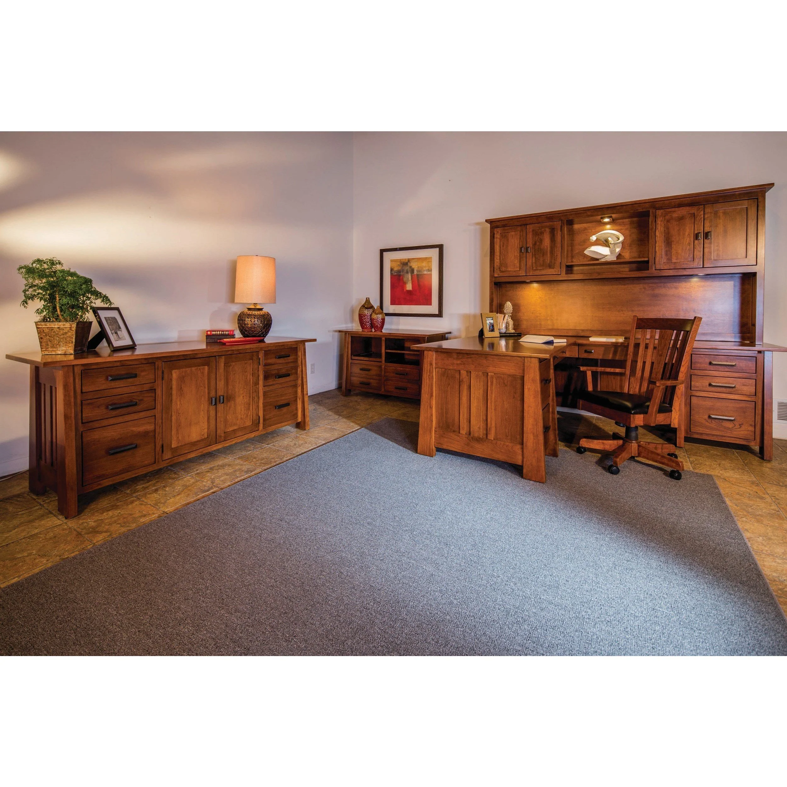 QW Amish Freemont Mission Executive Desk - Image 2