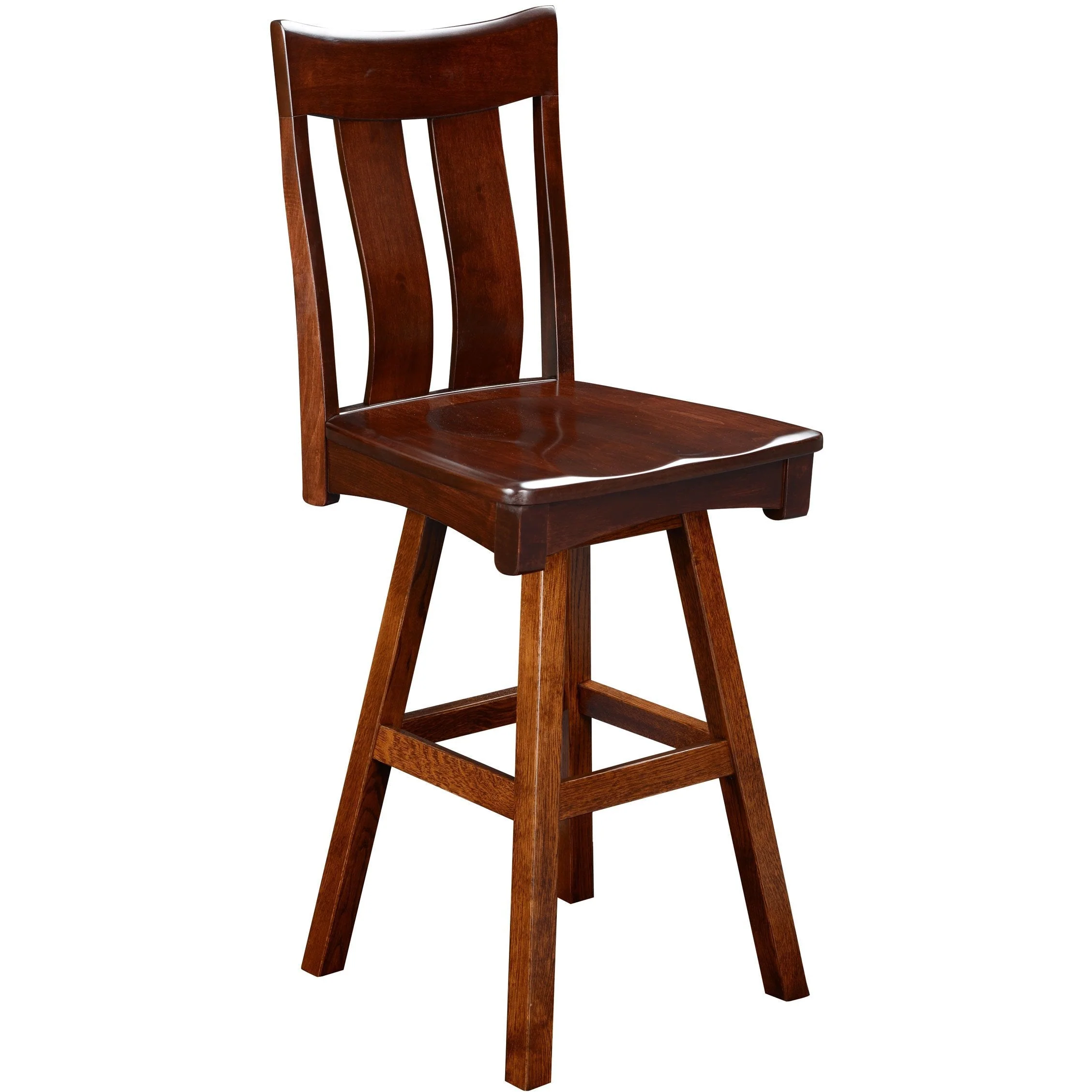 QW Amish Galveston G-2 Back Swivel Bar Chair - Image 2