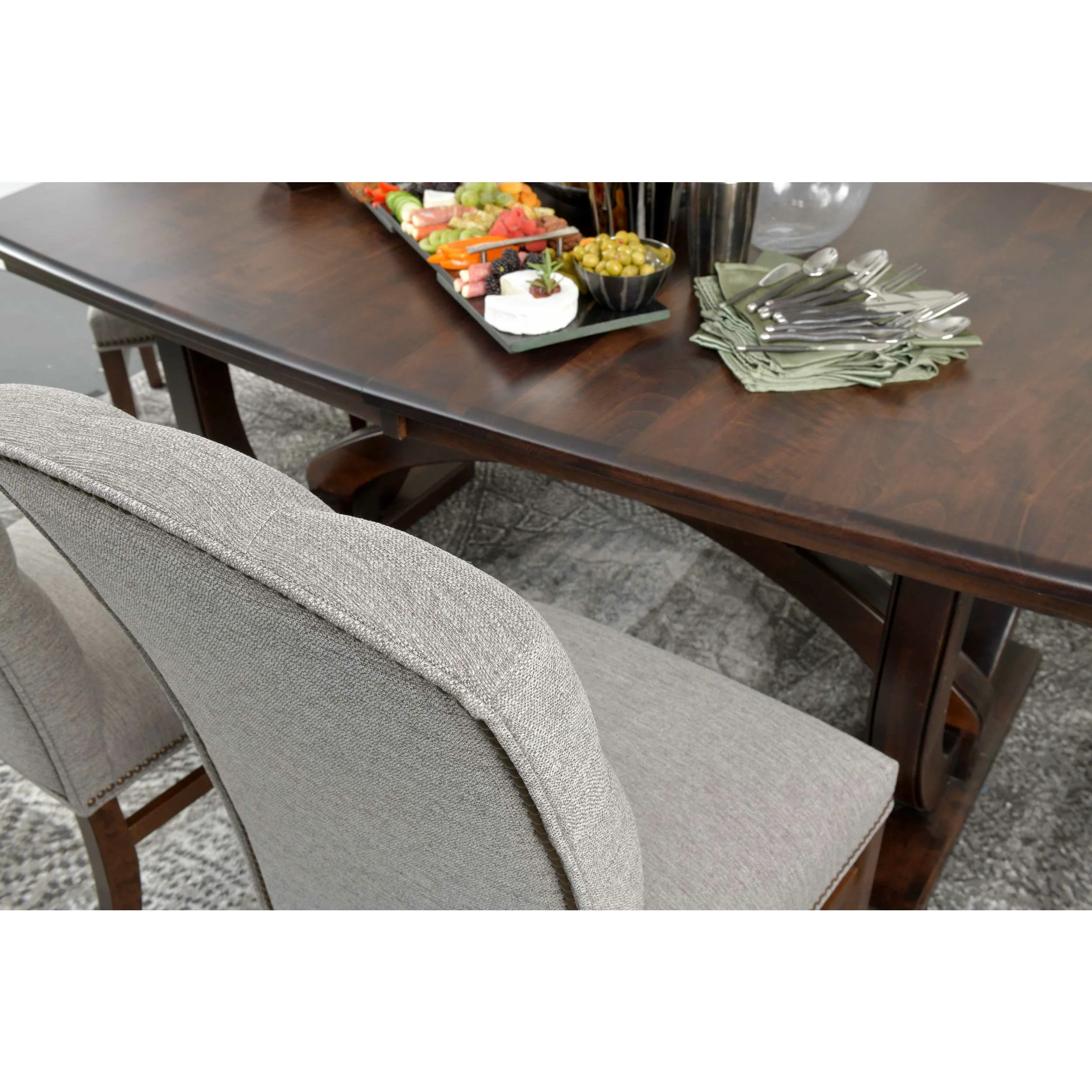 QW Amish Hamilton 7pc Set w/ Upholstered Chairs - Image 5