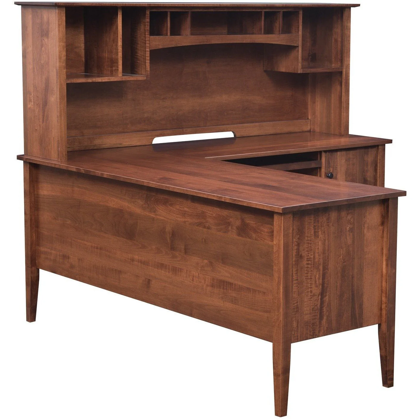 QW Amish Hampton L-shape Desk with Optional Hutch - Image 2