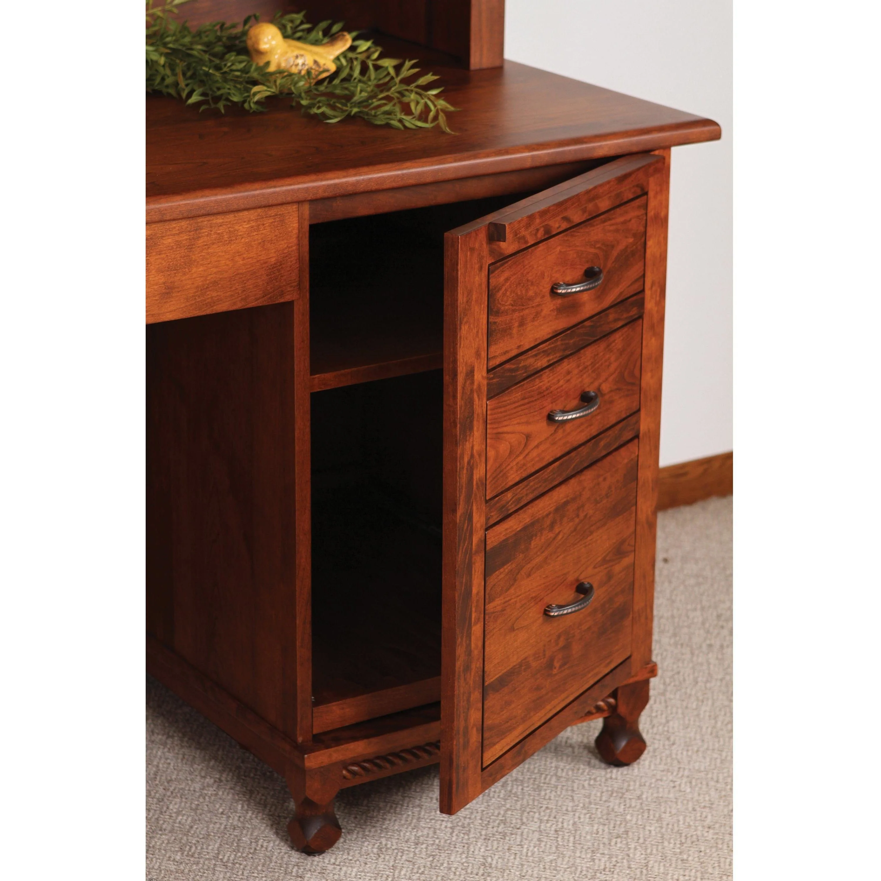 QW Amish Henry Stephen's Wall Desk with Optional Hutch - Image 6