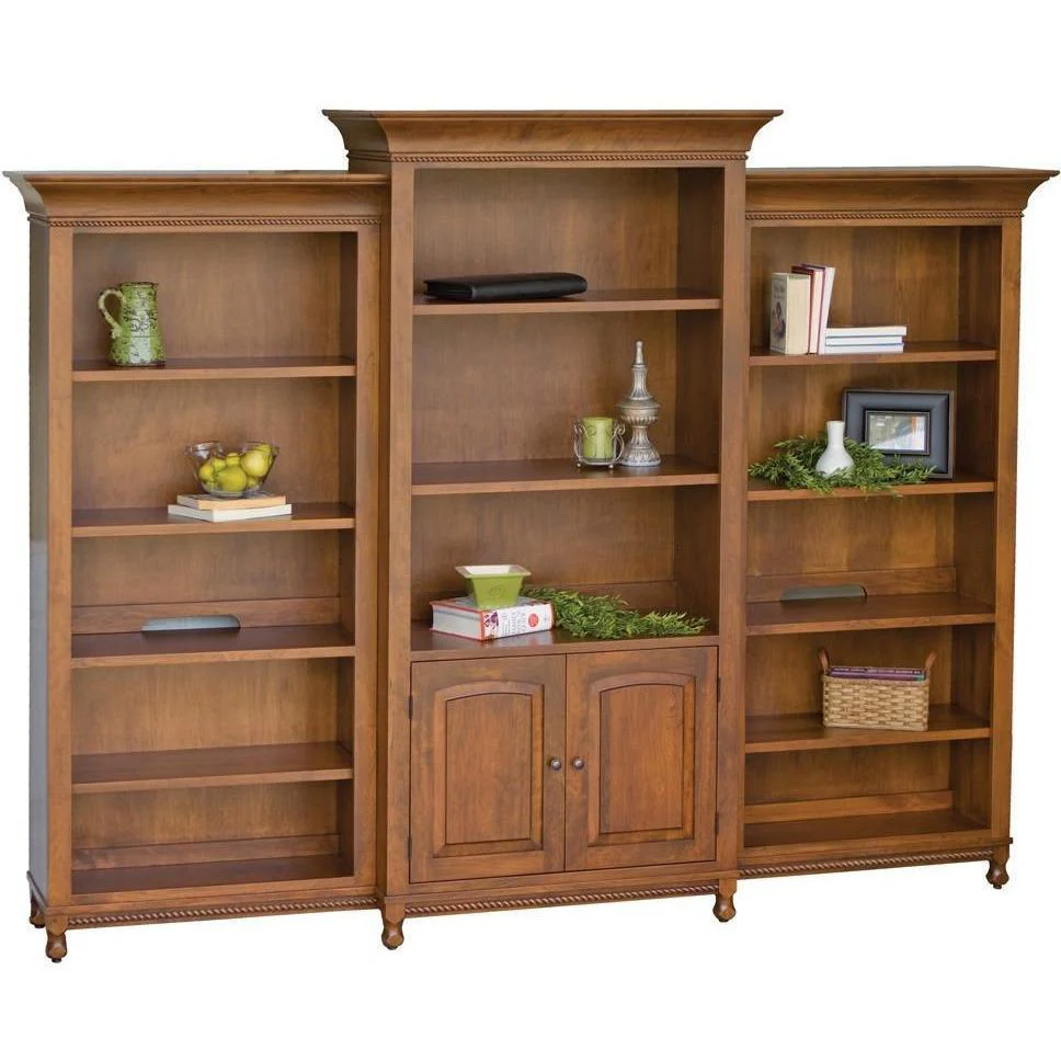 QW Amish Henry Stephen's 3pc Bookcase Wall