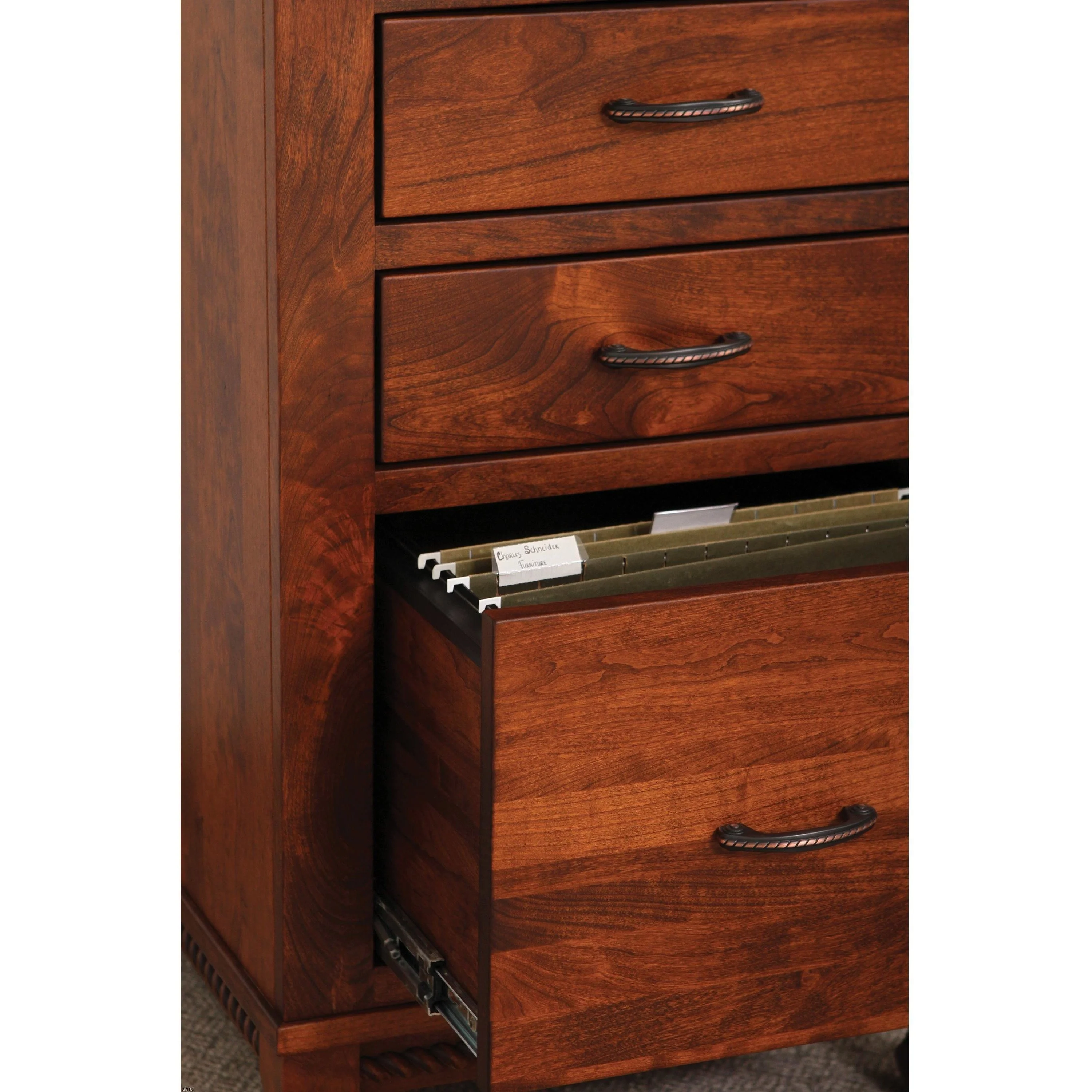 QW Amish Henry Stephen's Executive Desk - Image 7