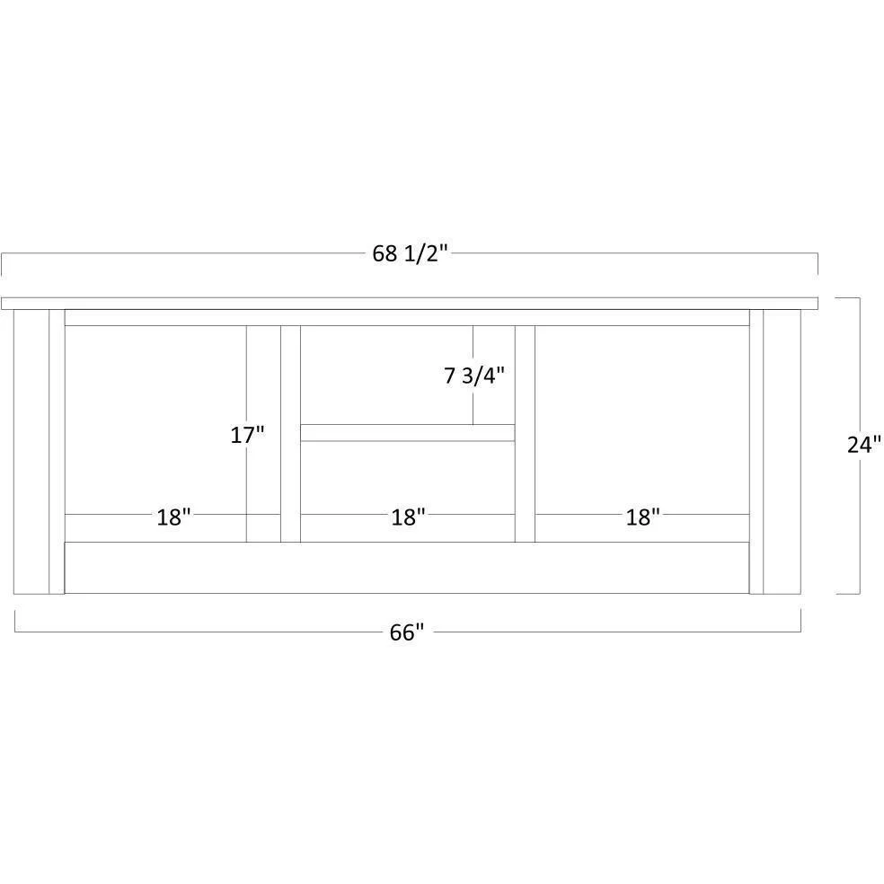 QW Amish Jefferson TV Stand - Image 2