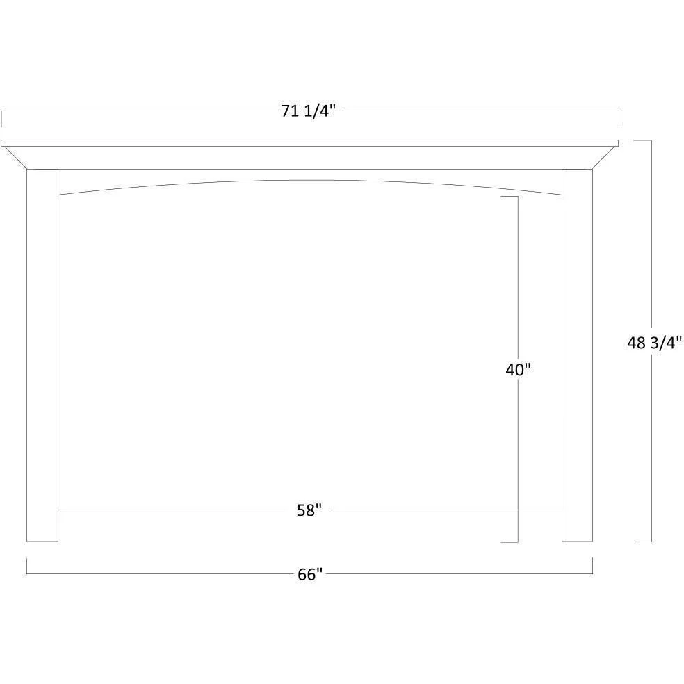 QW Amish Jefferson TV Stand & Hutch - Image 3