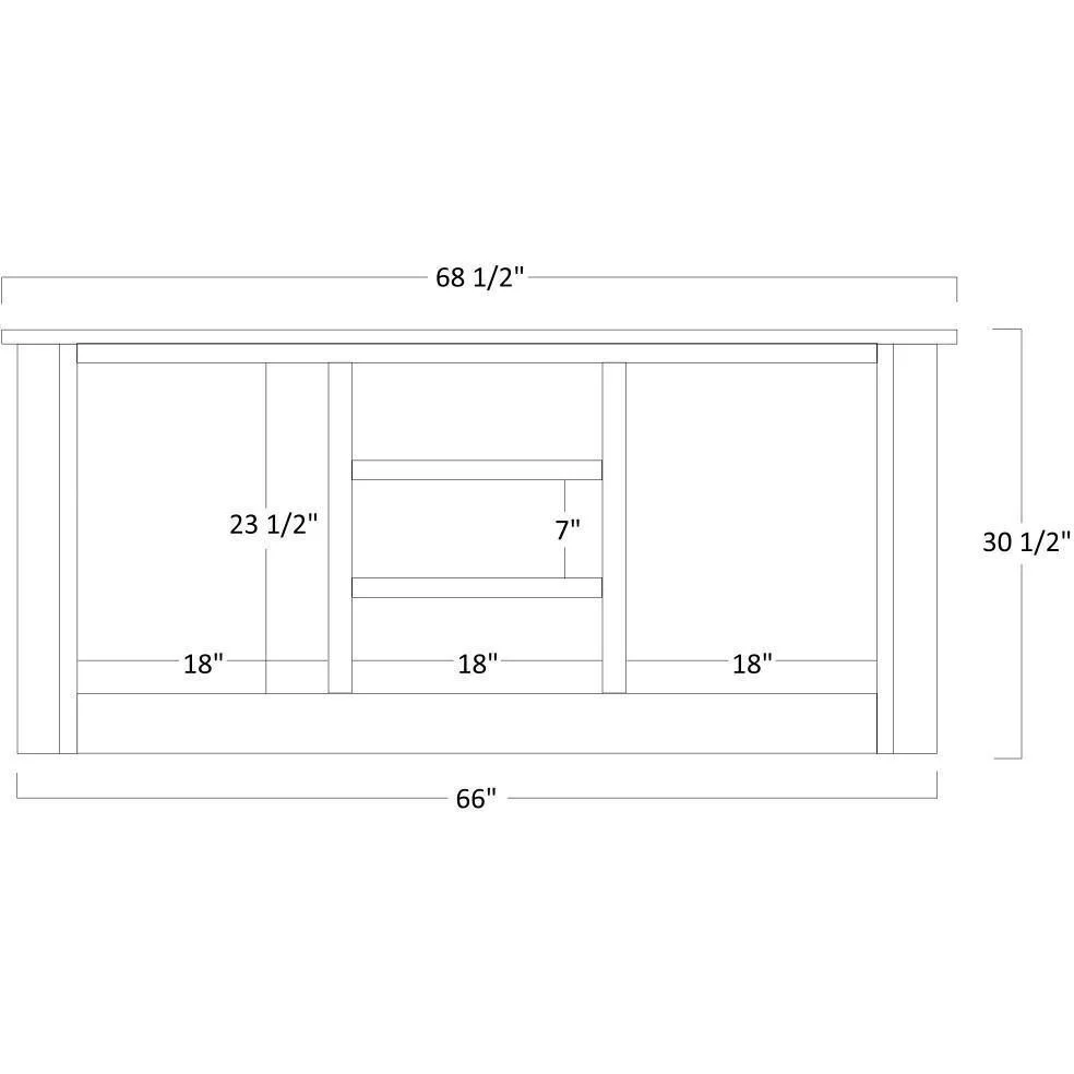 QW Amish Jefferson TV Stand & Hutch - Image 4