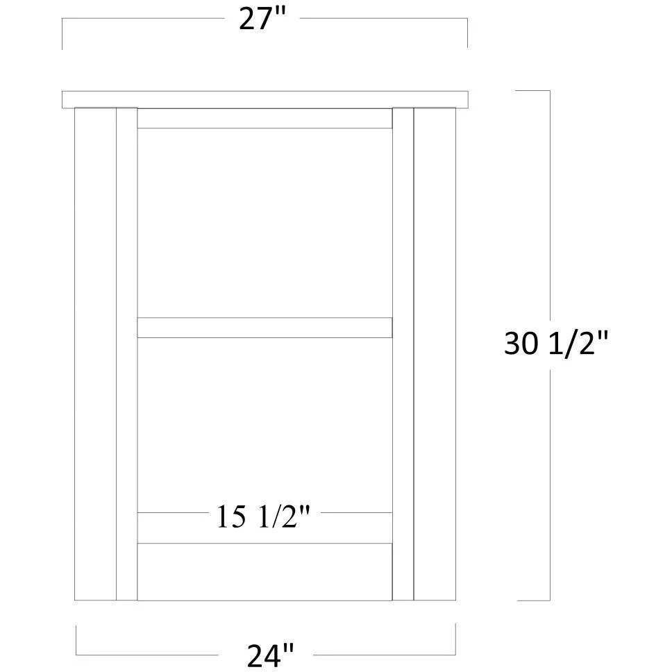 QW Amish Jefferson Two Drawer File - Image 3