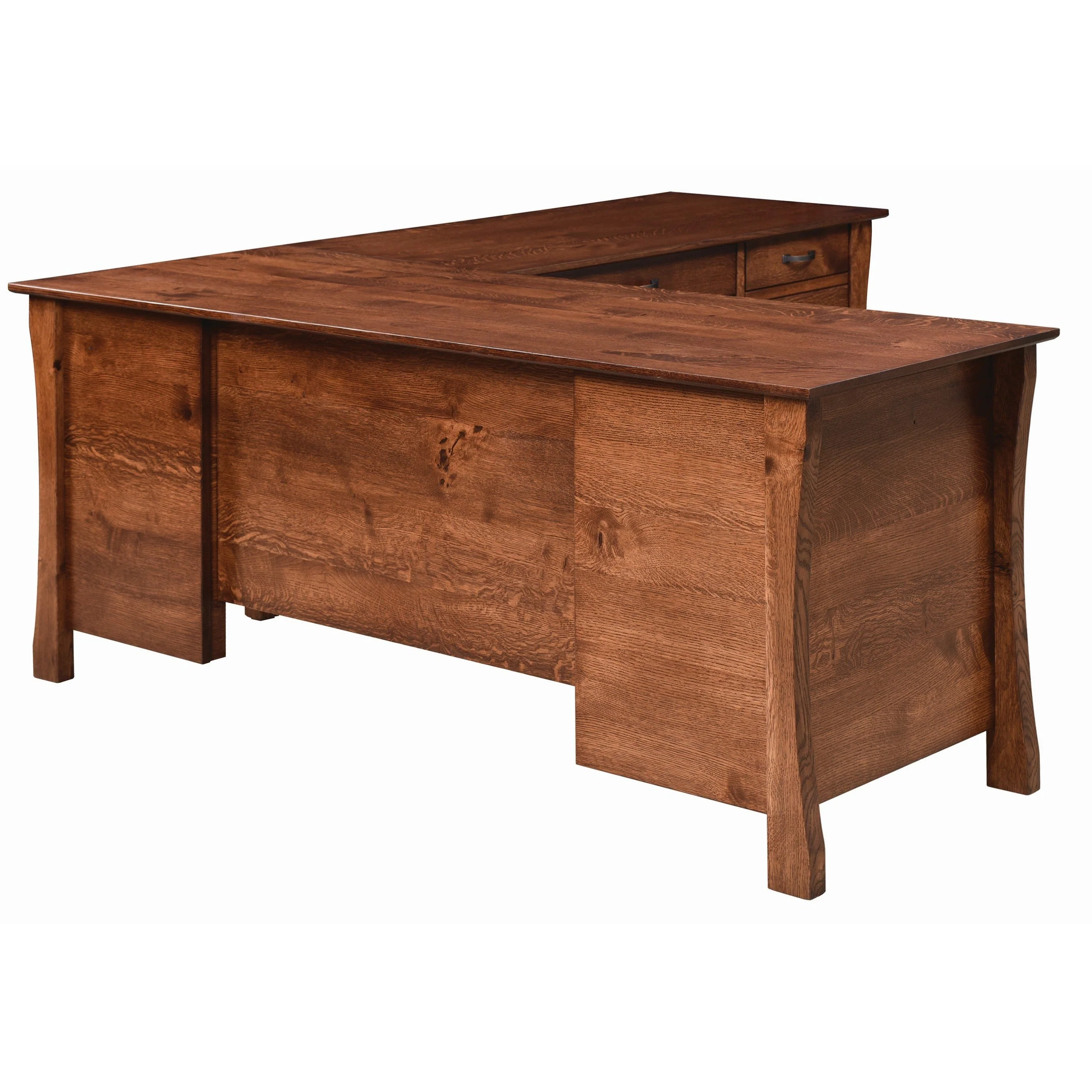 QW Amish Kapernaum L Desk w/ Optional Hutch - Image 2