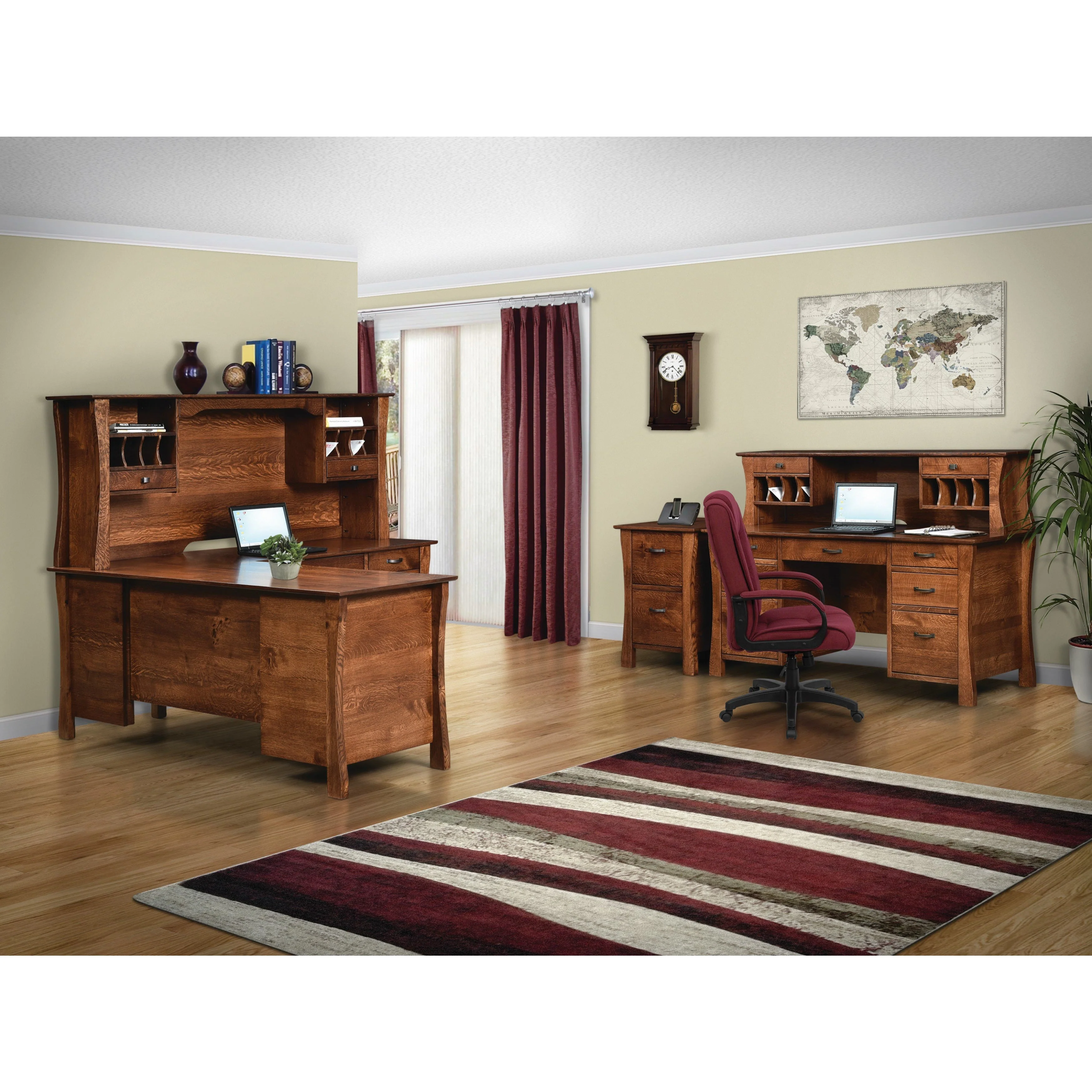 QW Amish Kapernaum L Desk w/ Optional Hutch - Image 5