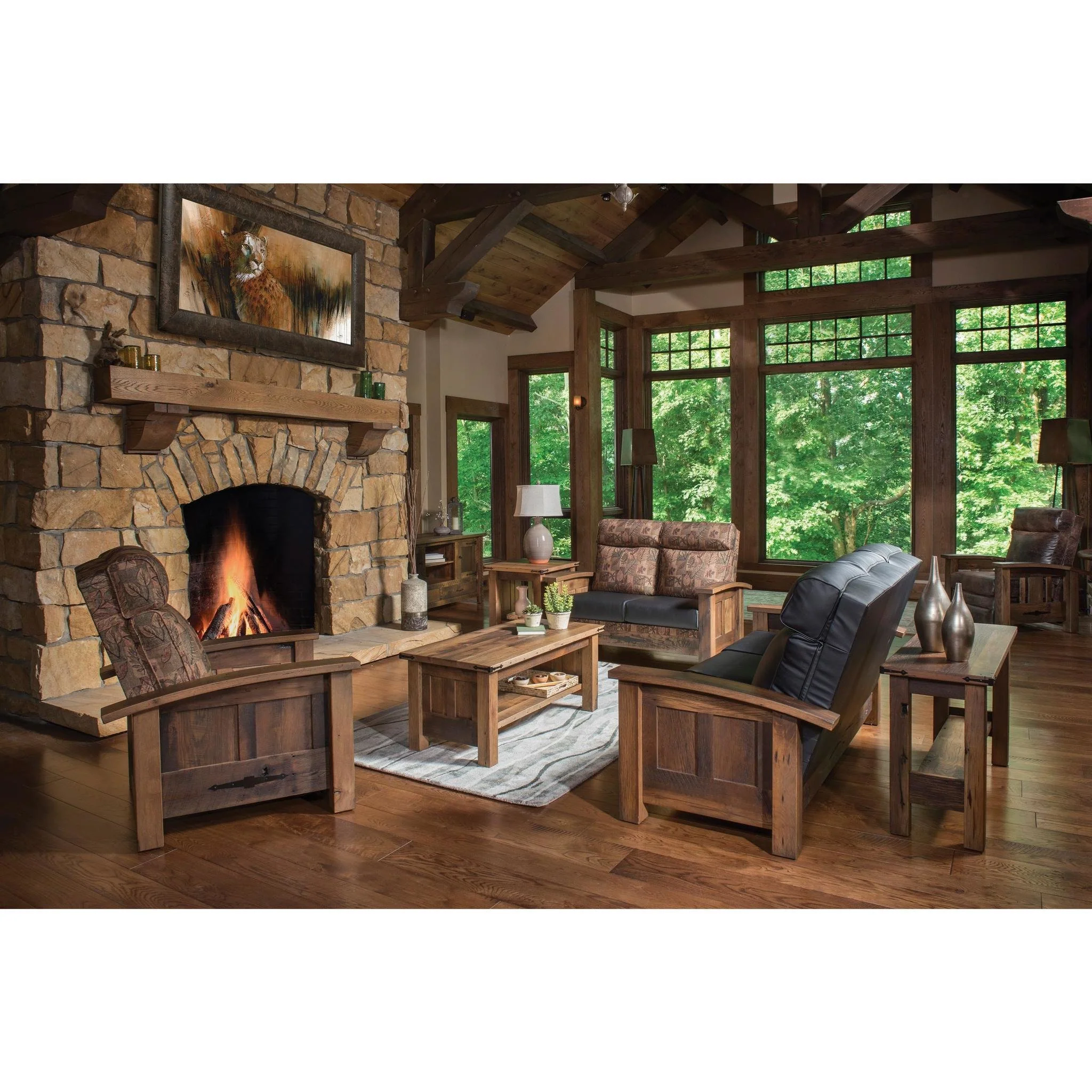 QW Amish Kimbolton Reclaimed Recliner - Image 4