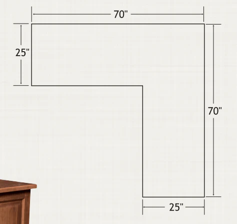 QW Amish Kingston 7470 L Shape Desk - Image 5
