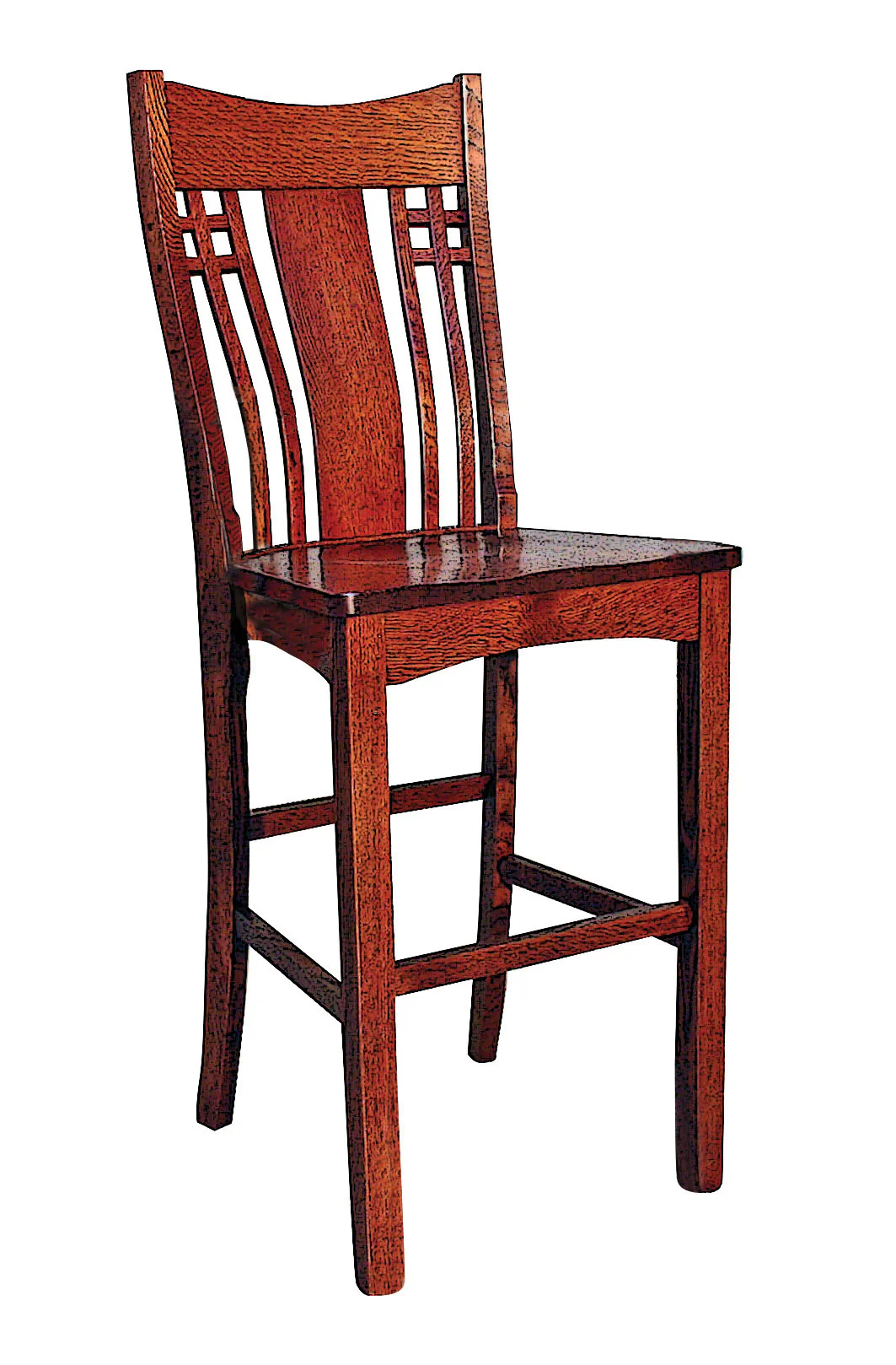QW Amish Larson Mission Bar Chair - Image 2
