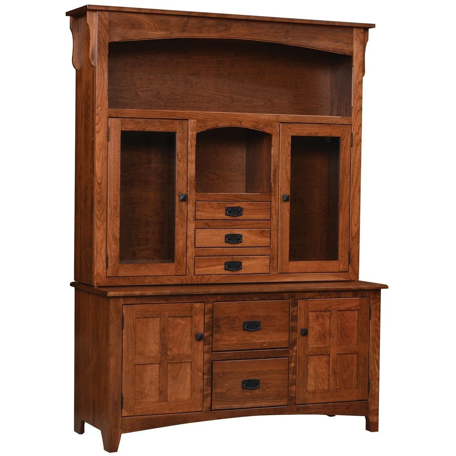 QW Amish Larson Mission Hutch & Buffet
