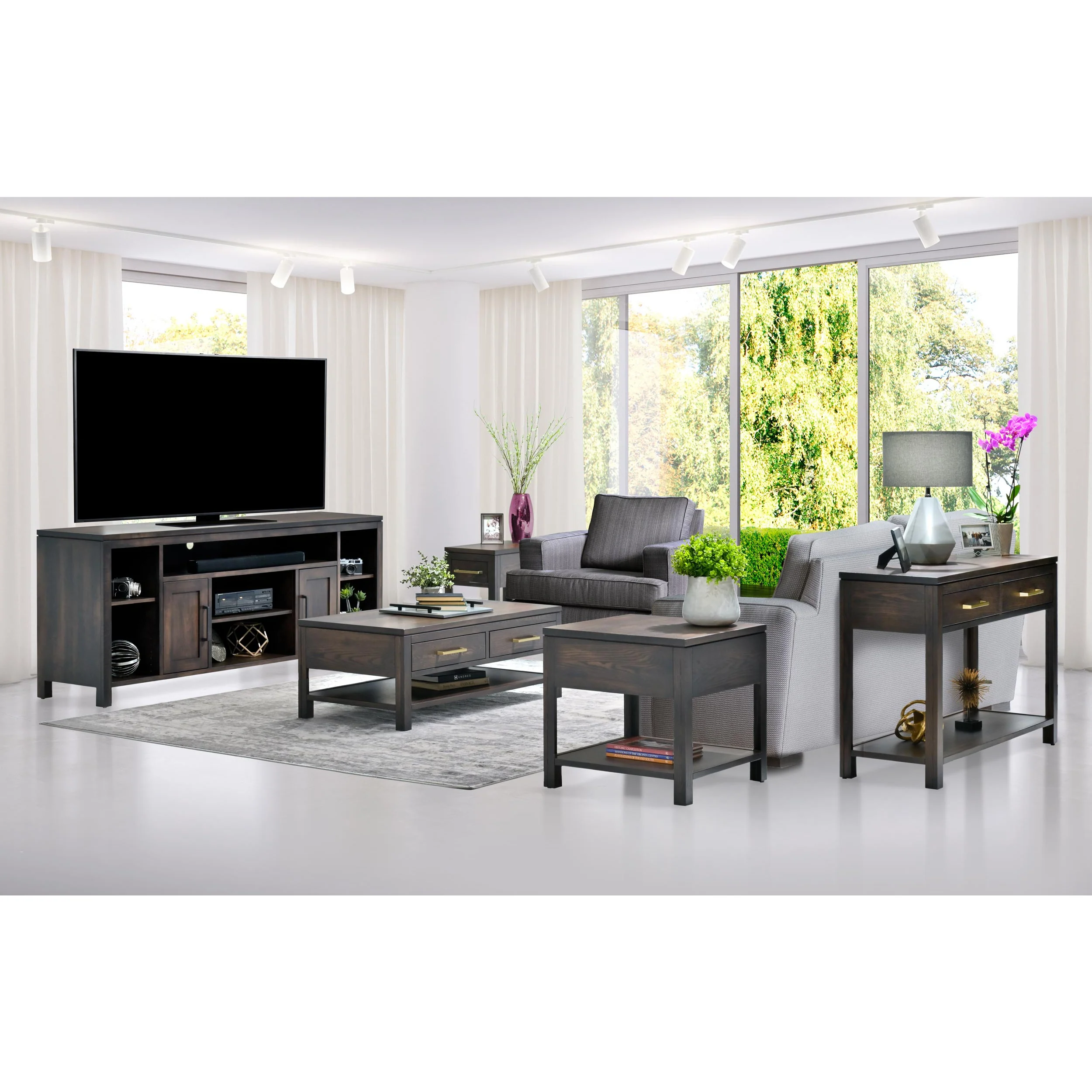 QW Amish Leon 80" TV Stand - Image 2