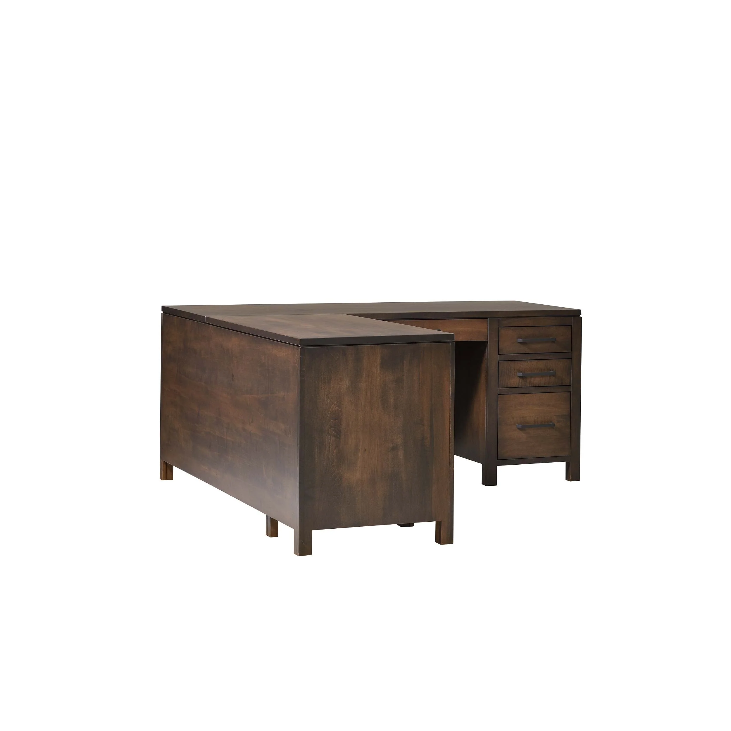 QW Amish Leon L Shape Desk w/ Optional Hutch - Image 34