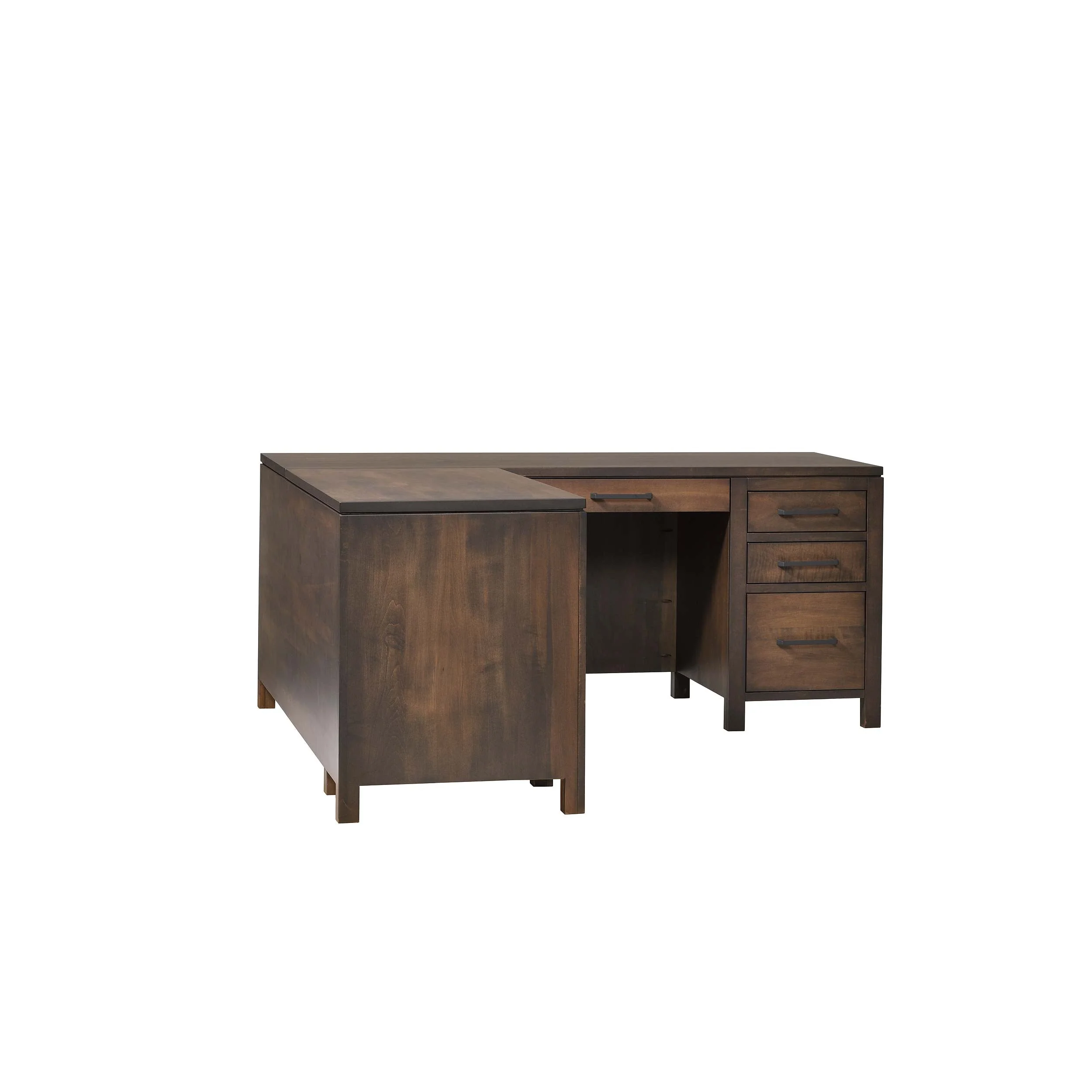 QW Amish Leon L Shape Desk w/ Optional Hutch - Image 35